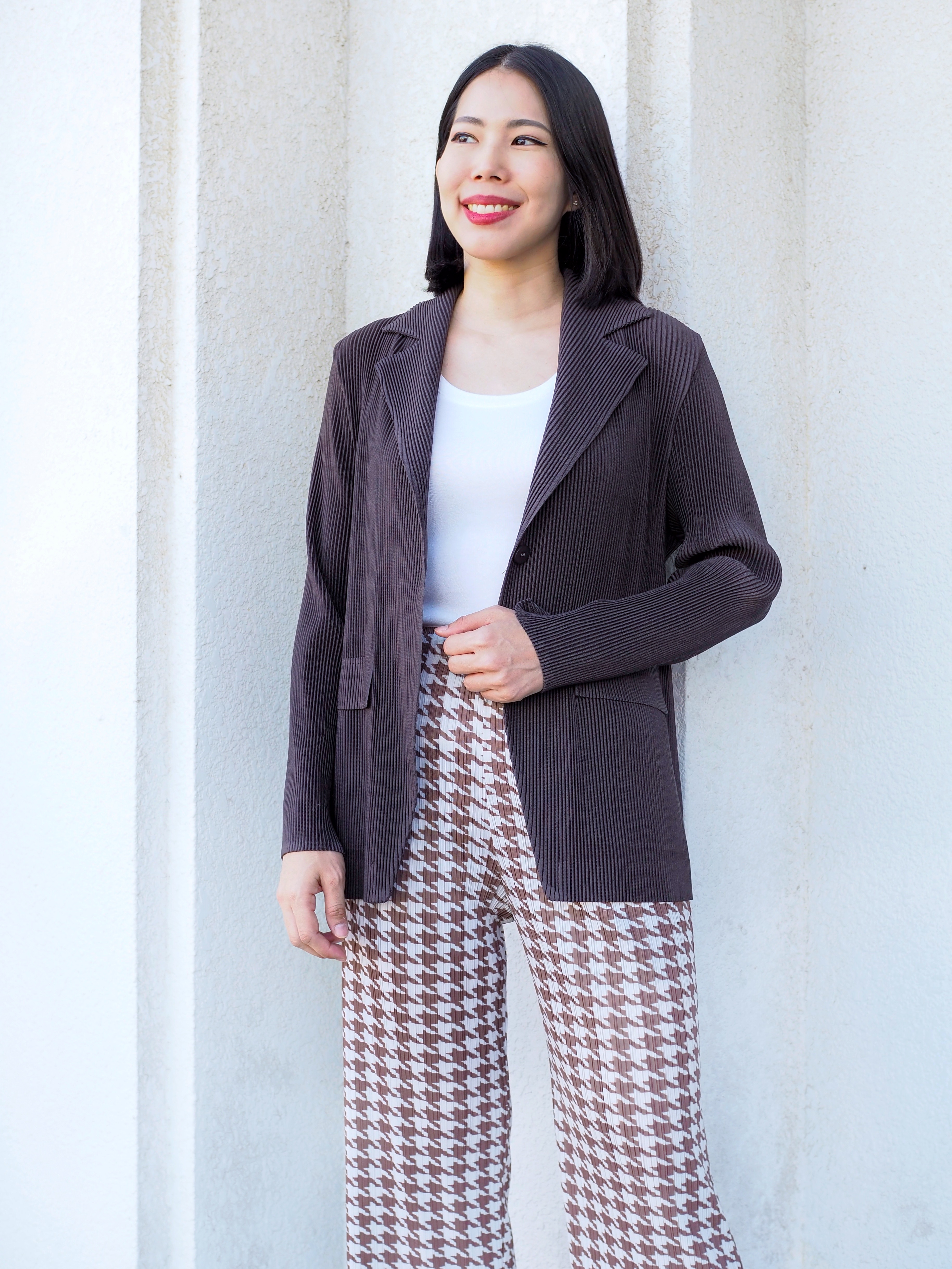 เพิ่มสีใหม่!! 2MUAY รุ่น GJO5131-9 เสื้อคลุมพลีทคุณภาพ THICK V NECK LONG SLEEVE PLEATED CARDIGAN 10 สี FREE SIZE