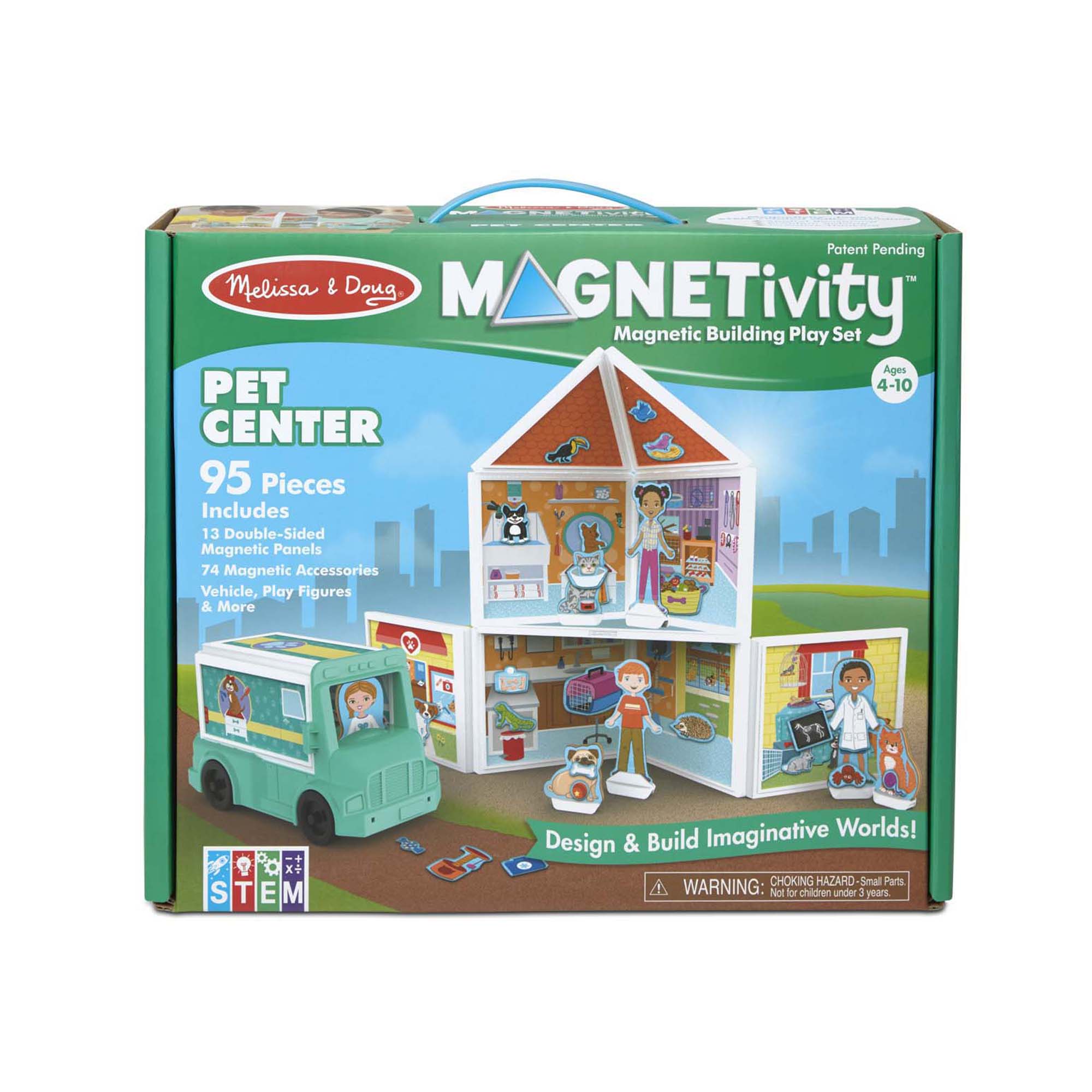ชุดต่อแม่เหล็ก 3D รุ่นสัตว์เลี้ยง เสริมจินตนาการและความคิดสร้างสรรค์ Magnetivity Pet Center Melissa&Doug, ของเล่นเสริมพัฒนาการ, ของเล่น
