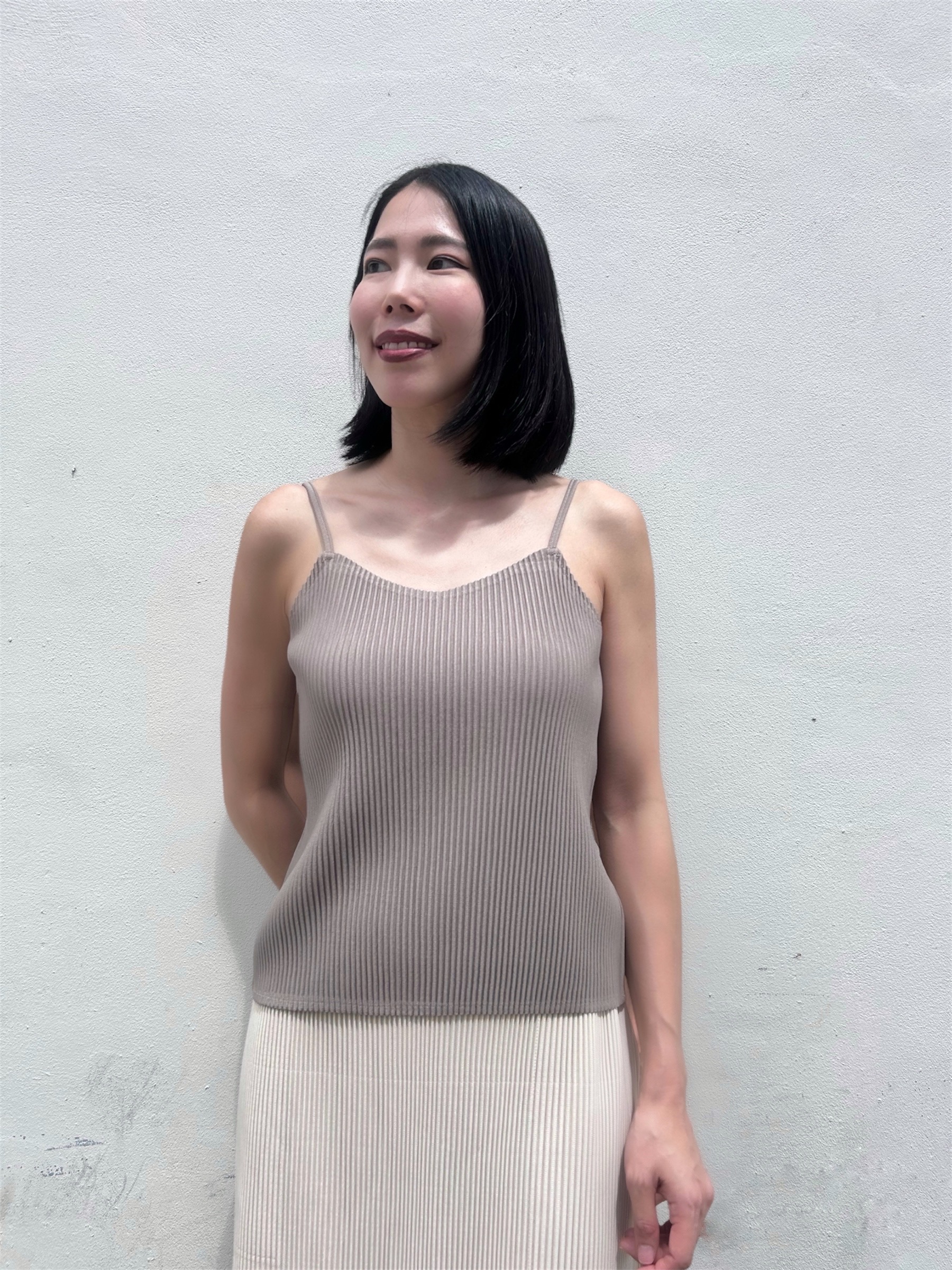 2MUAY BASIC รุ่น GJO1290 เสื้อพลีทคุณภาพ THICK CAMISOLE PLEATED TOP 9 สี FREE SIZE