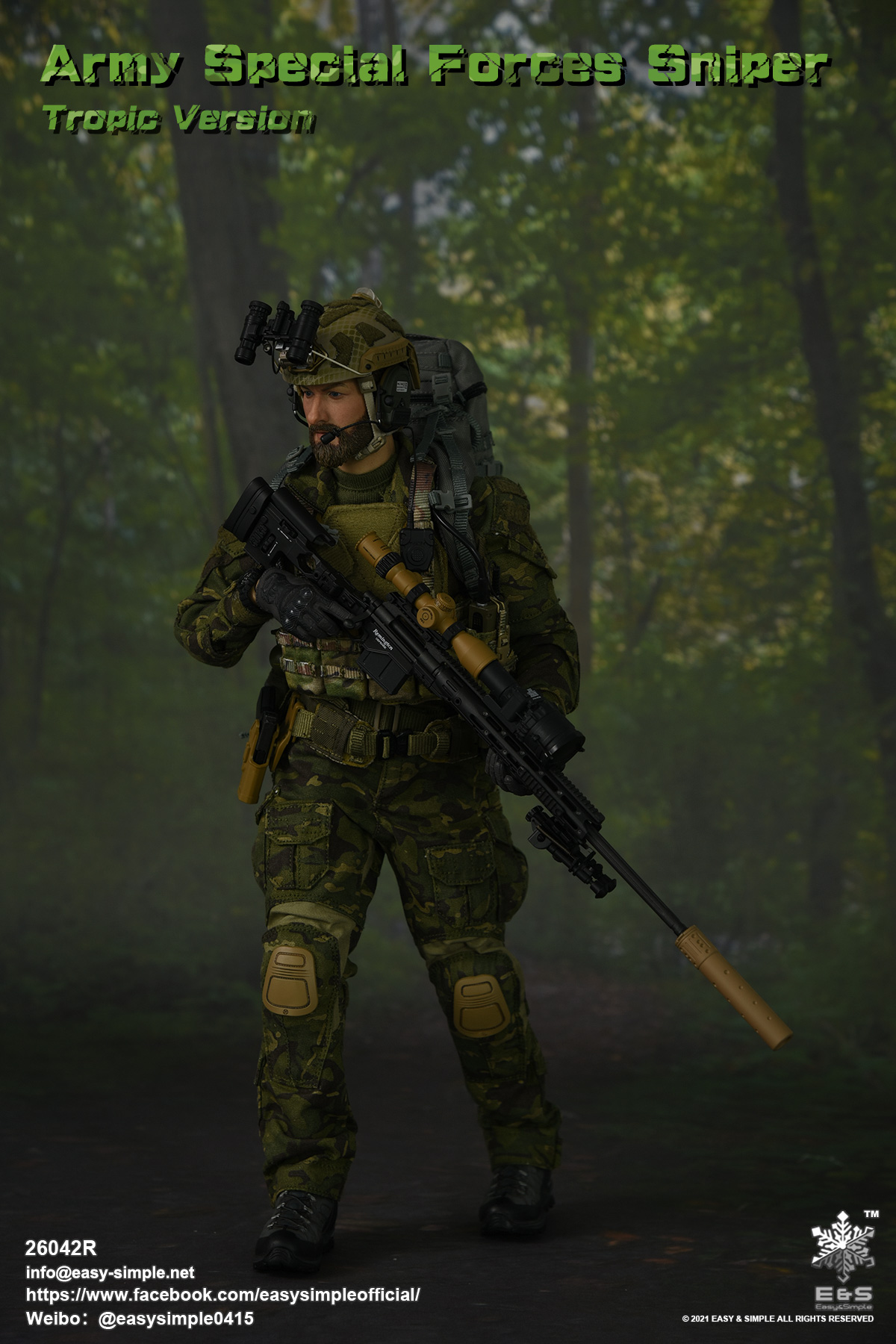 [สั่งจอง] Easy&Simple 26042R 1/6 : Army Special Forces Sniper Tropic Version