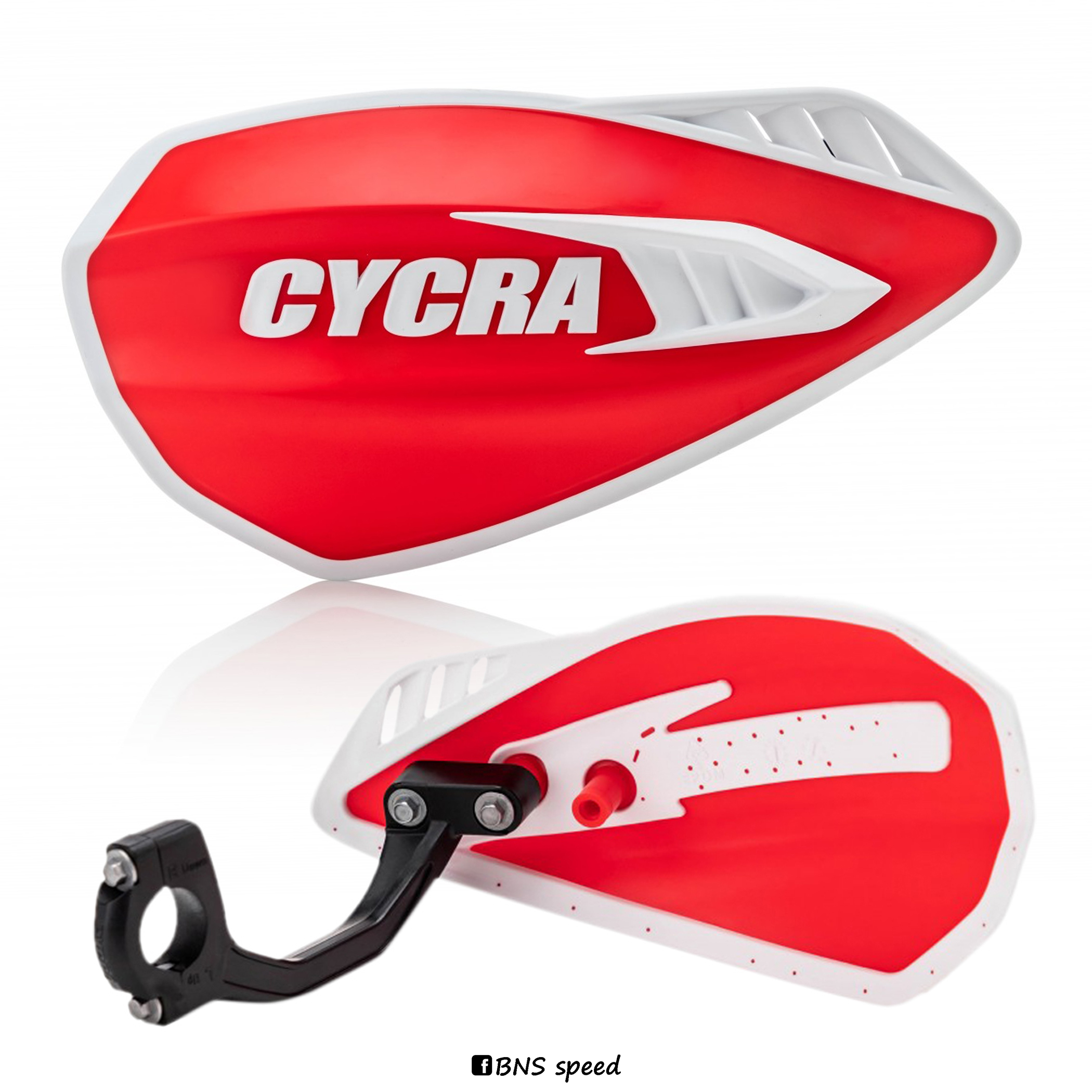 การ์ดแฮนด์ CYCRA CYCLONE RED / WHITE HANDGUARDS