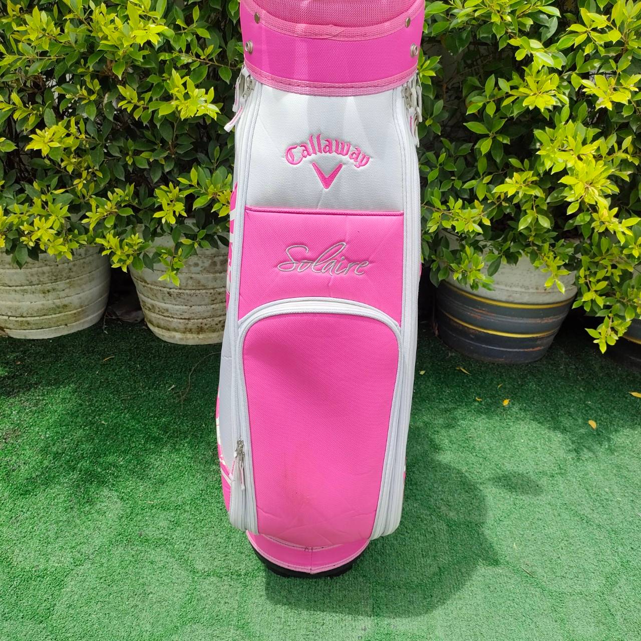 ** ไม้กอล์ฟสำหรับผู้หญิง ** FULL SET DUNLOP DDH DISTANCE พร้อมถุงกอล์ฟ Callaway SOLAIRE ถุงเกรดพรีเมี่ยม สีขาวชมพูสวยมาก