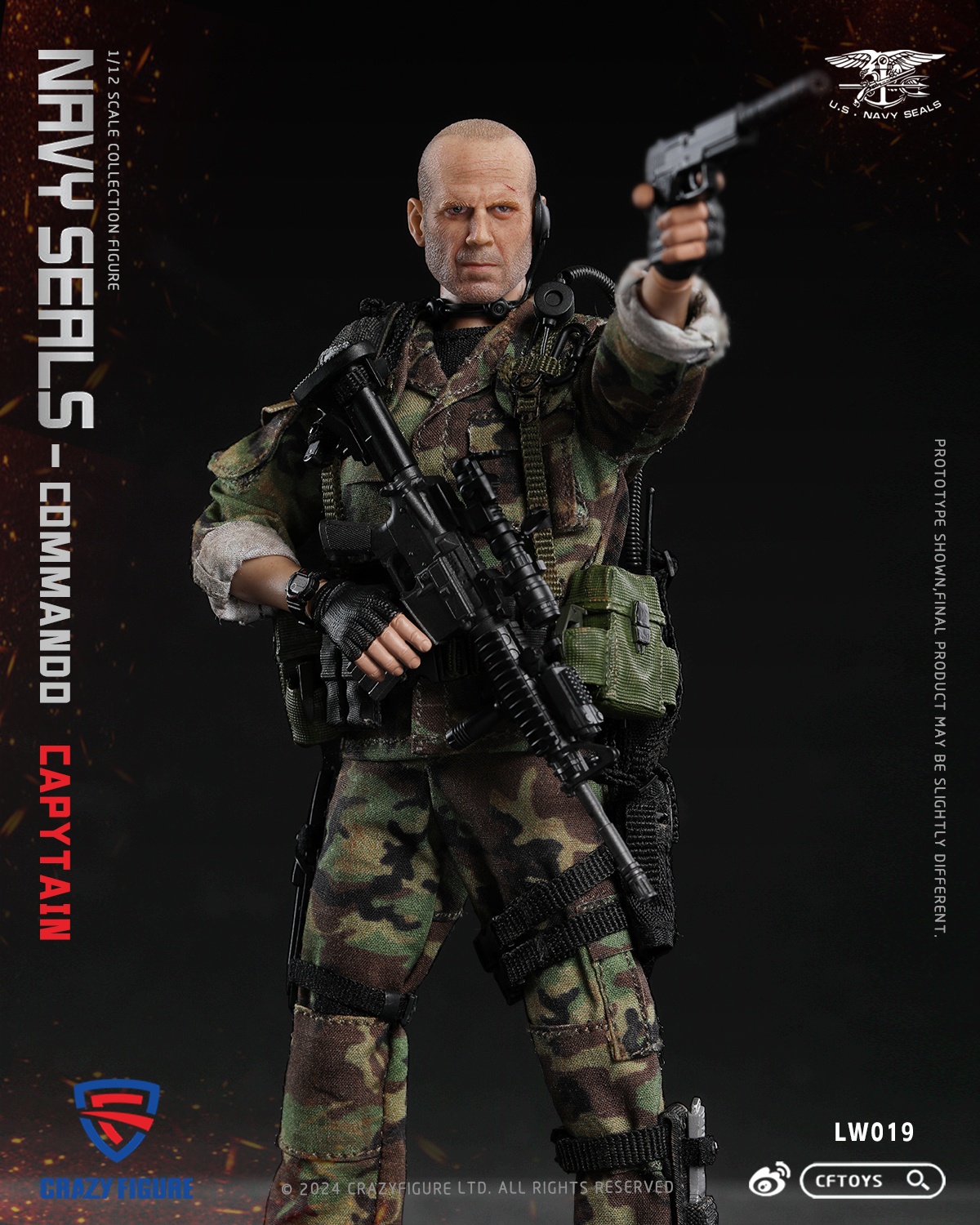 [สั่งจอง] CRAZY FIGURE （CFTOYS）LW019 1/12 : SEAL Special Assault Team-Captain