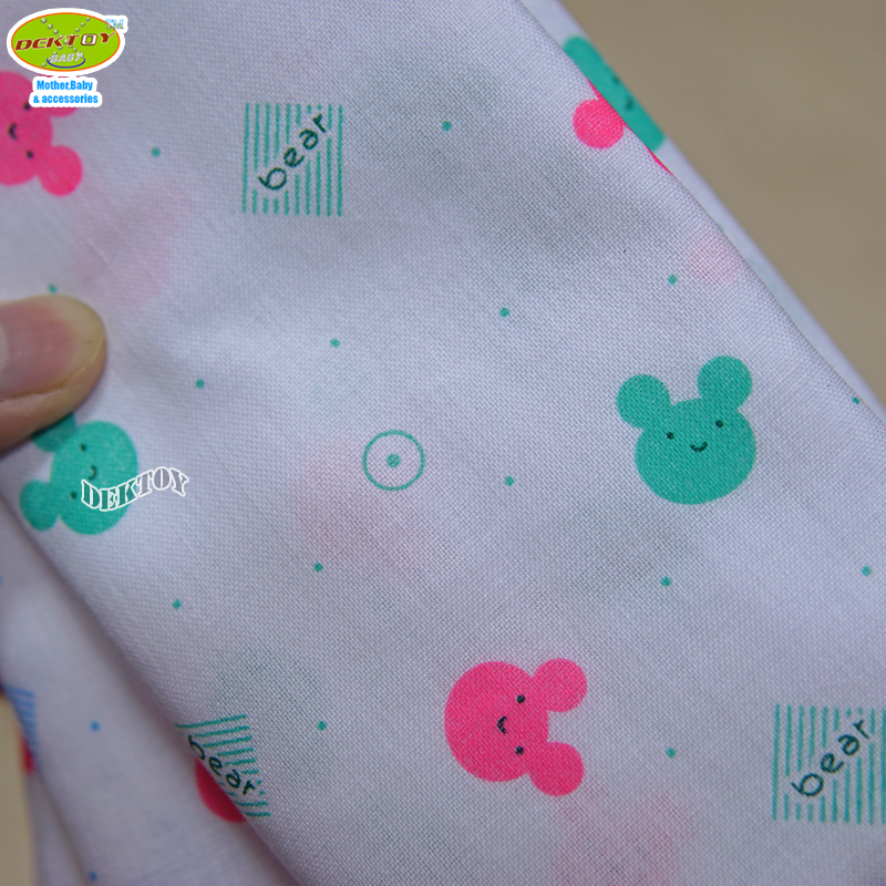 Gold Baby ผ้าอ้อมสาลู 2 ชั้นเกรดA ลายหัวหมี Bear 12 ผืน