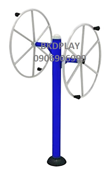 เครื่องออกกำลังกาย กลางแจ้ง ชุดอุปกรณ์ บริหารไหล่ ยืดเส้น แบบล้อหมุน เหล็ก ลานกีฬา อเนกประสงค์ สนามกีฬา สั่งผลิตตามสีที่ต้องการได้