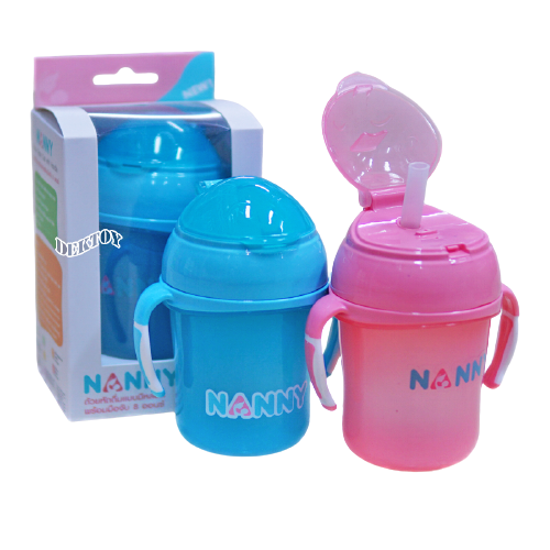 Nanny แนนนี่ ถ้วยหัดดื่มพร้อมหลอดแนนนี่ 8 ออนซ์ N104-C