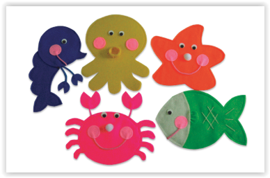 หุ่นมือชุดสัตว์น้ำ ราคาไม่รวมที่ตั้งหุ่น ของเล่นเสริมพัฒนาการ ,ของเล่นเสริมทักษะ,ของเล่นเด็ก, สื่อการสอนอนุบาล