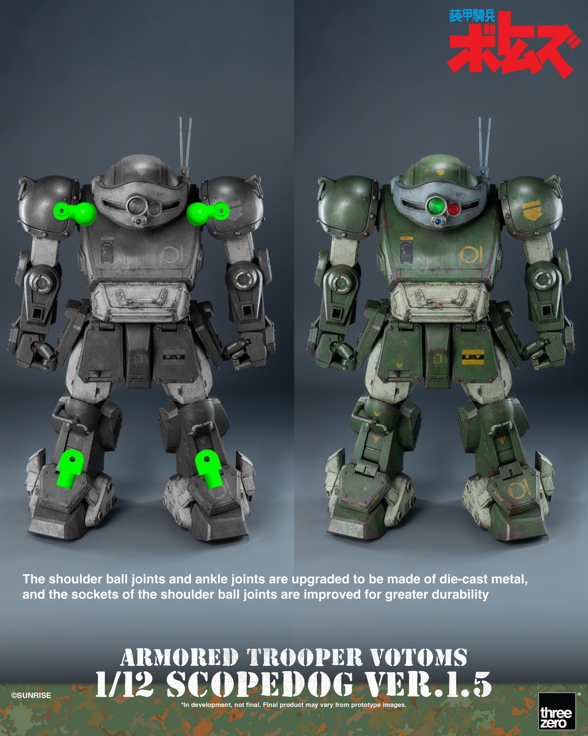 [สั่งจอง] Threezero 3Z10190W0 1/12 : Armored Trooper VOTOMS - Scopedog Ver.1.5