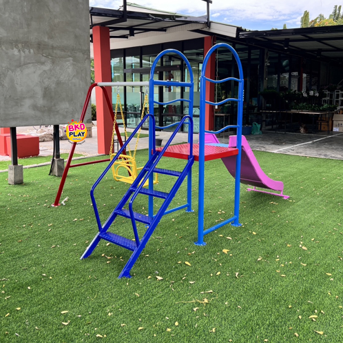 อุปกรณ์กระดานลื่น+ชิงช้าหนูน้อย,OutdoorPlayground,เครื่องเล่นสนามเหล็ก,คุรุภัณฑ์สนามเด็กเล่น,เครื่องเล่นงบสพฐ.ประชารัฐ ราคาโรงงาน