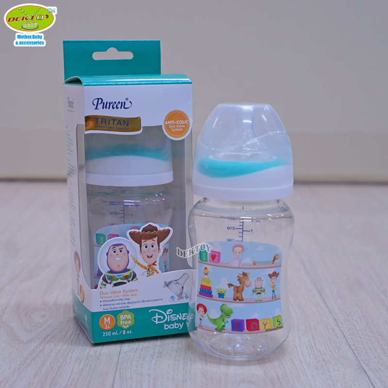 ขวดนมเพียวรีนทอยสตอรี่ คอกว้าง Tritan Toy Story 8 ออนซ์