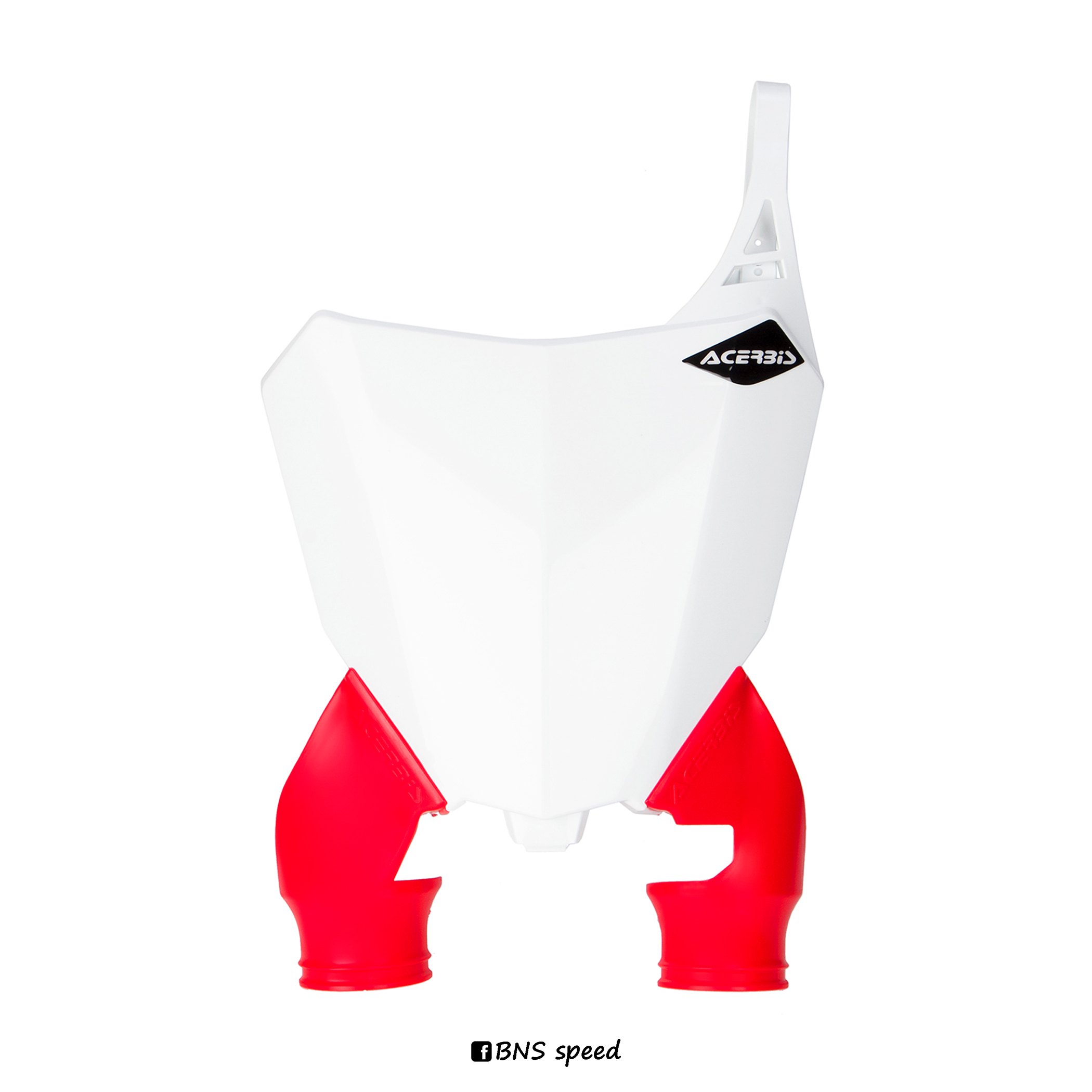 ป้ายเบอร์หน้า Acerbis Front Number Plate Raptor White/Red