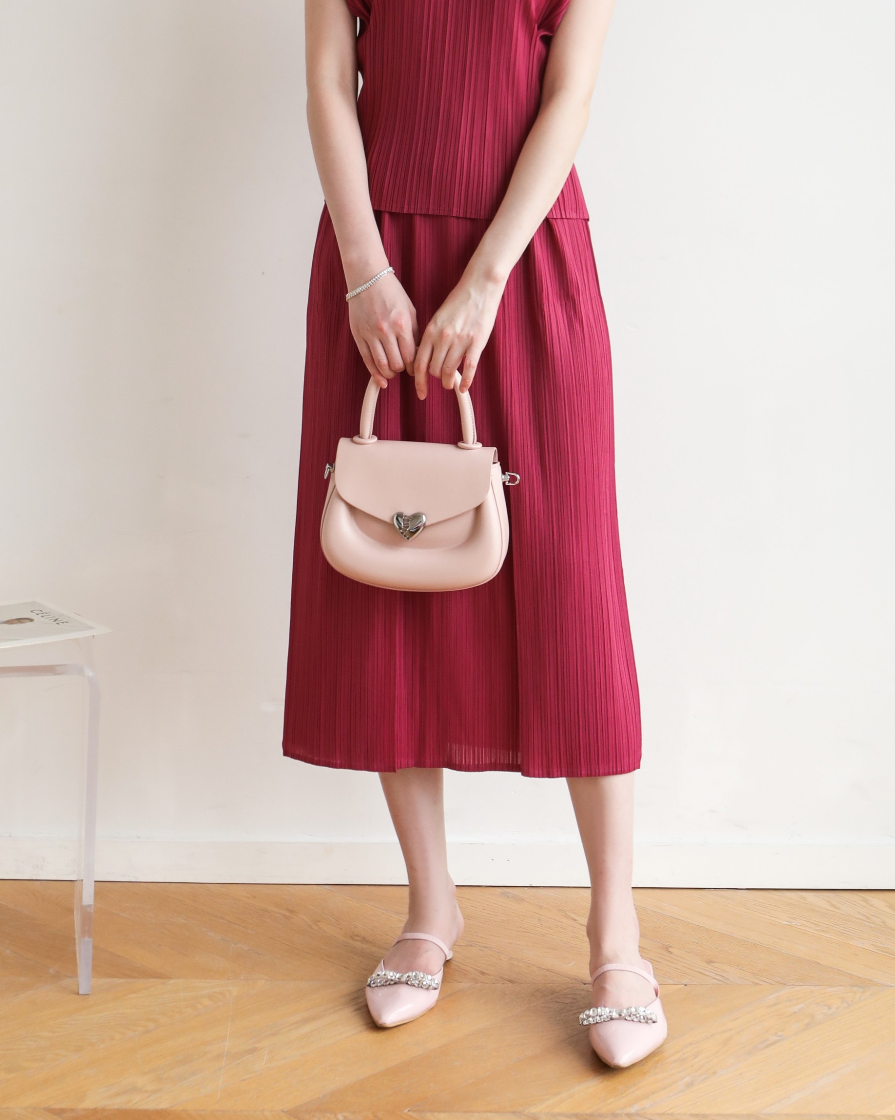 ปรับราคาลง20%!! ยาว 32นิ้ว! 2MUAY รุ่น GJO1265 กระโปรงพลีทคุณภาพ DOUBLE LAYER PLEATED SKIRT 8 สี FREE SIZE