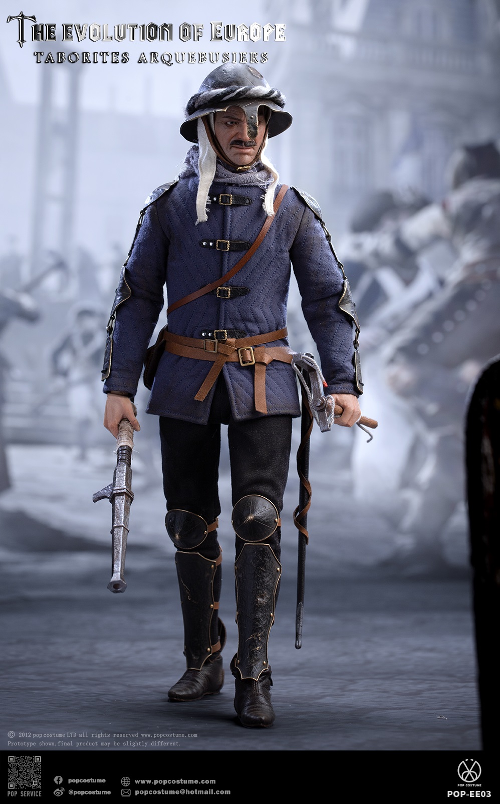 [สั่งจอง] POP COSTUME POP-EE03 1/6 : The Evolution of Europe Taborites Hussite Wars 1420 Arquebusiers