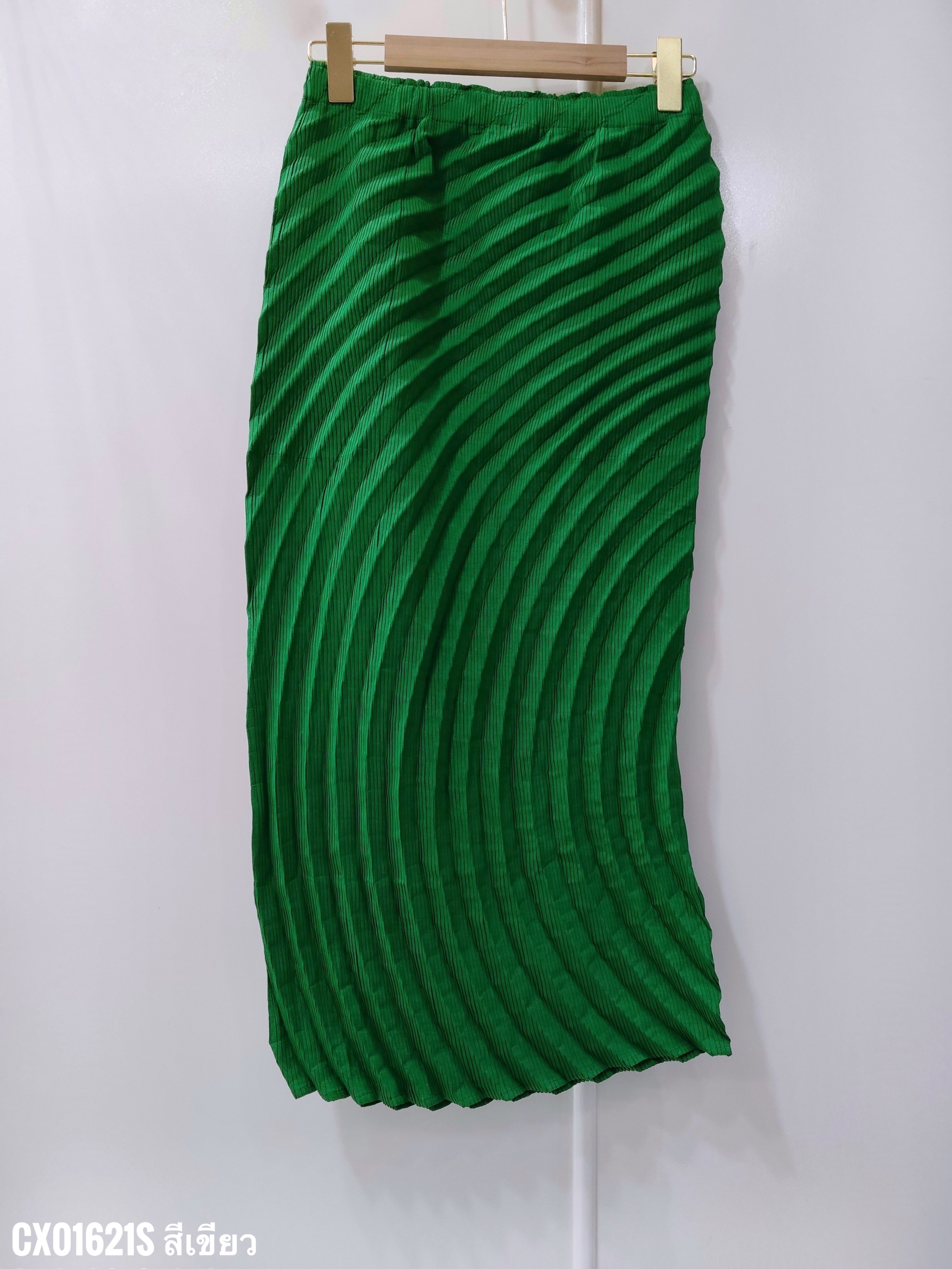 ปรับราคาลง20%!! ยาว 32นิ้ว 2MUAY รุ่น CX01621S กระโปรงอัดพลีทคุณภาพ PENCIL CIRCLE PLEATED SKIRT 4 สี FREE SIZE