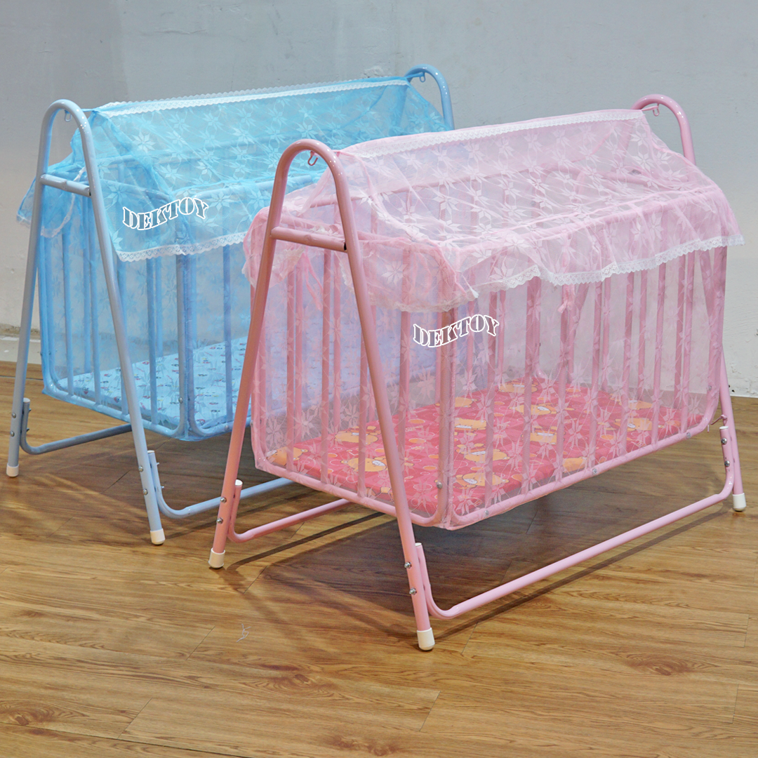 เปลเด็ก เปลลูกกรง NF B101สีชมพู