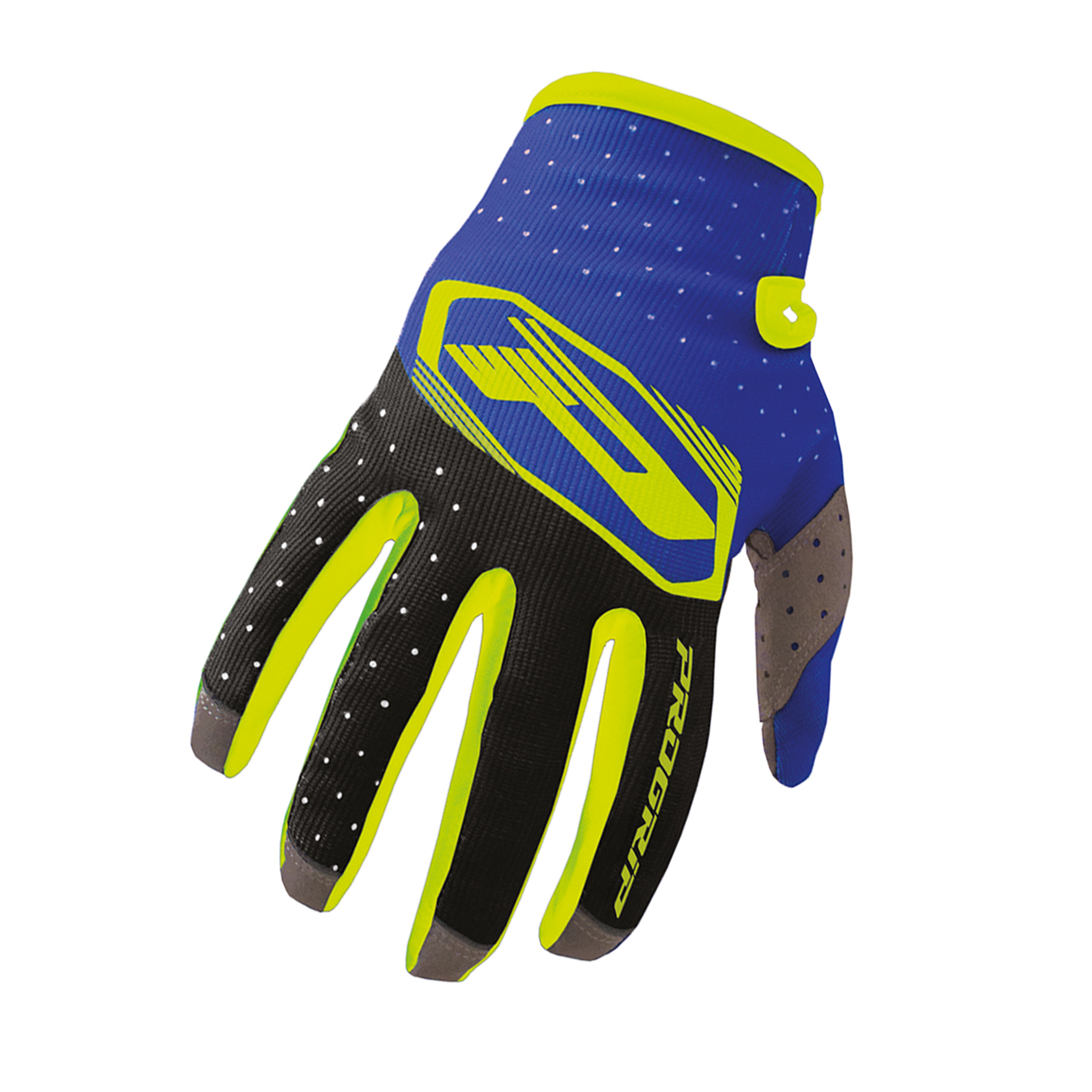 ถุงมือ Progrip MX Gloves 4014-340 Black / fluorescent yellow / electric blue