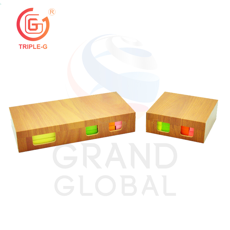 Triple-G กระดาษ แถบ LABEL STICK NOTE แถบเล็ก-ใหญ่ กล่องลายไม้