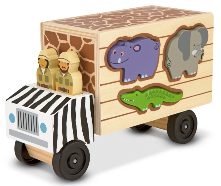 บล็อกหยอดรูปสัตว์ Melissa & Doug Animal Rescue Shape Sorting Truck รุ่น 5180 ของเล่นเสริมพัฒนาการเด็ก