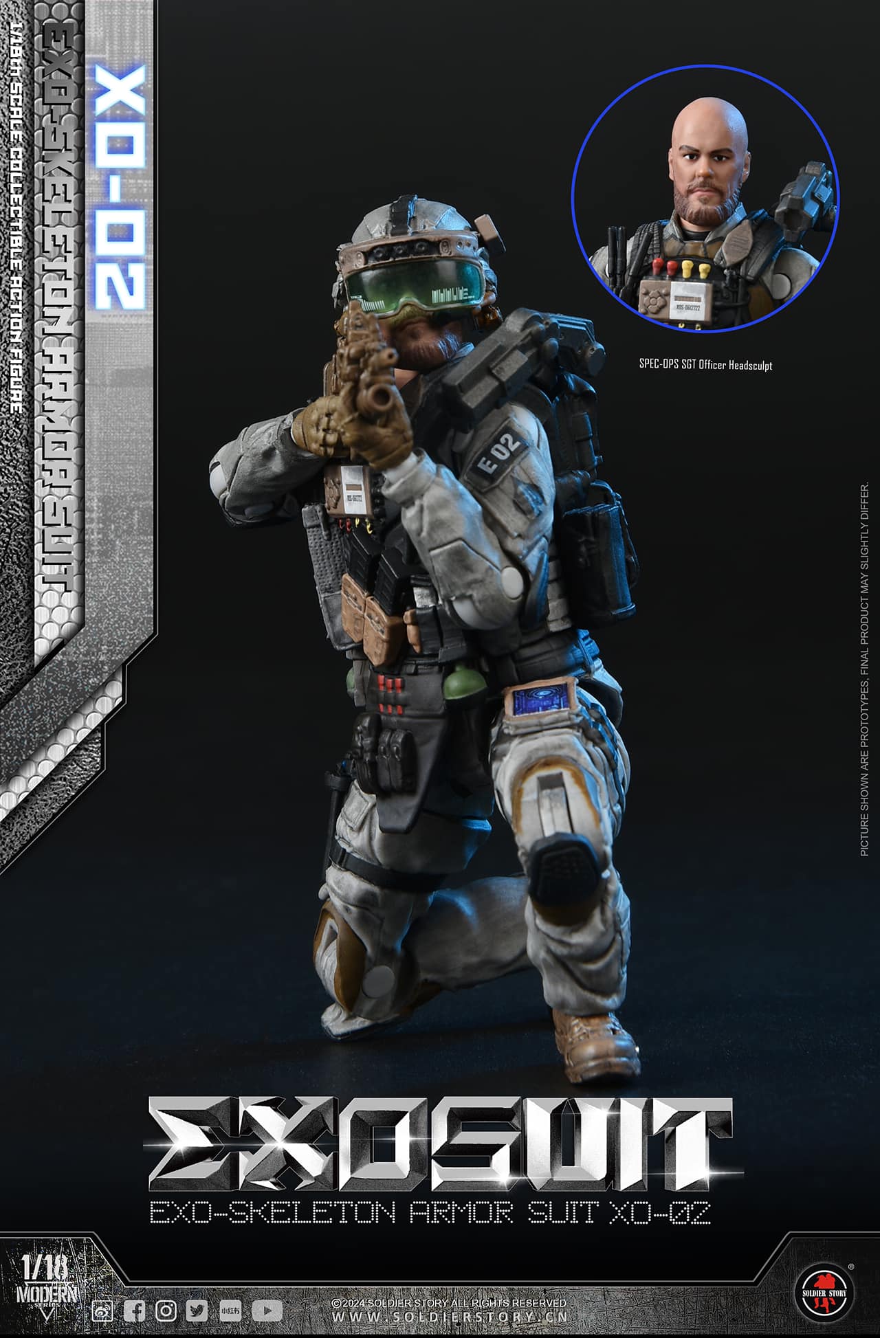 [พร้อมส่ง] SoldierStory SSE002 1/18 : EXO-Skeleton Armor Suit XO-02