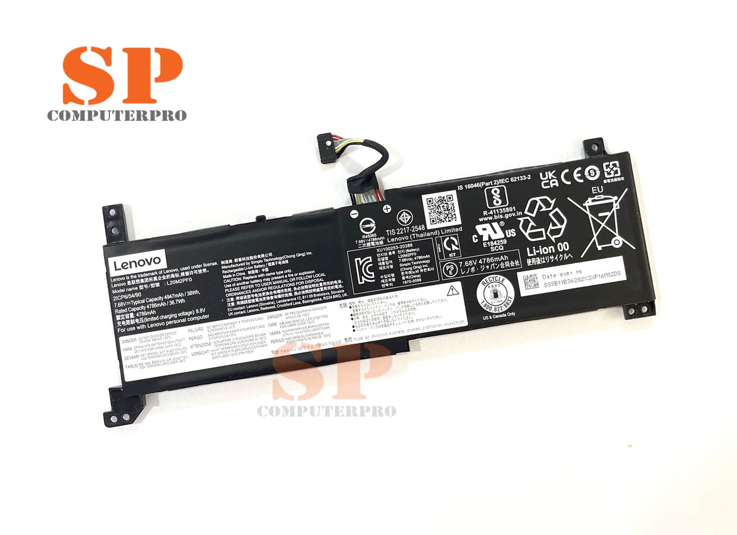 LENOVO BATTERY แบตเตอรี่โน๊ตบุ๊คแท้ LENOVO IdeaPad 3-14ITL6 IdeaPad 3-15ITL6 ThinkPad V14 Gen2,V14 G2-ITL,V15 G2-ITL