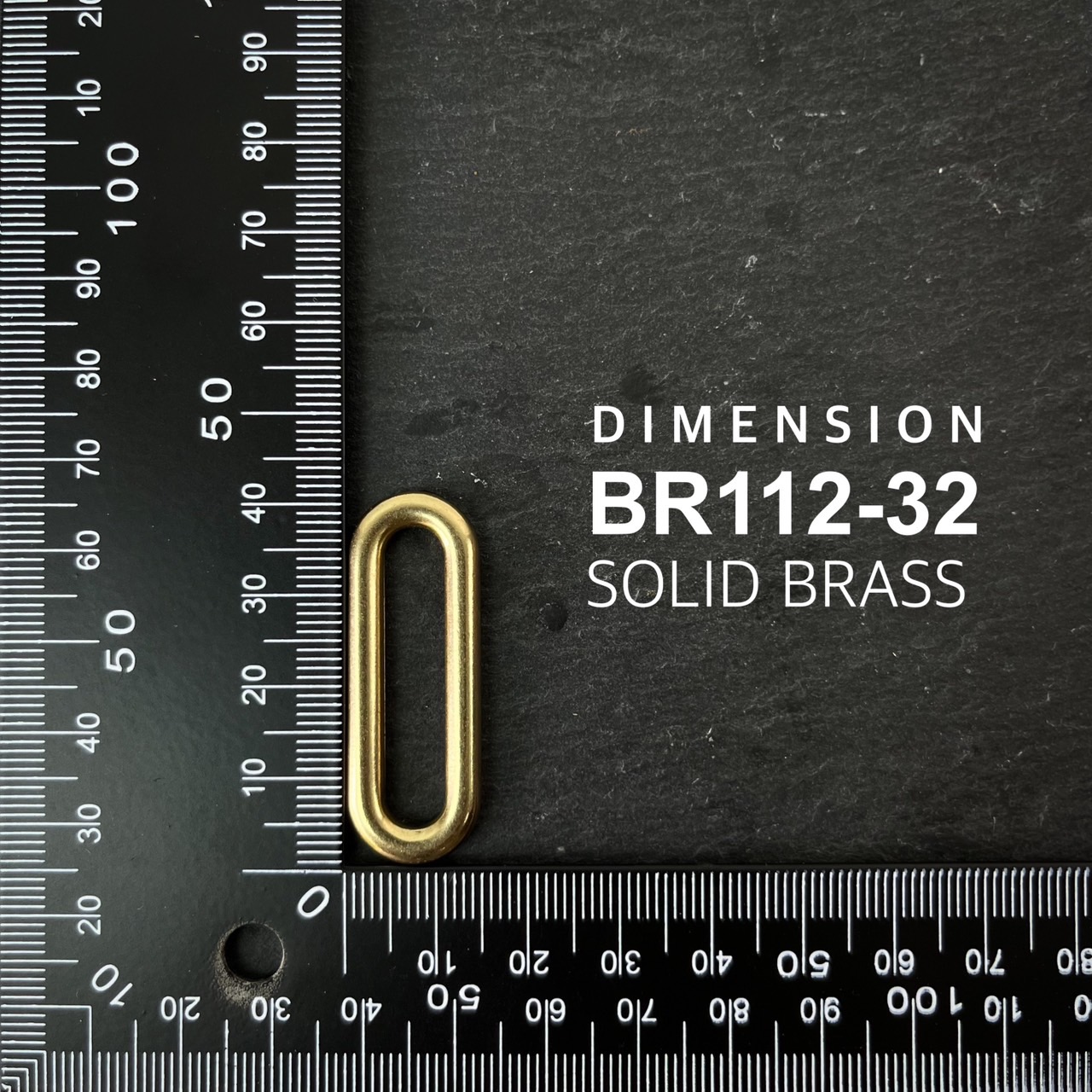 BR112 ห่วงทรงแคบซูลยาว สไตล์ญี่ปุ่น ปรับสายกระเป๋า อะไหล่ทองเหลืองแท้**ราคาต่อชิ้น**