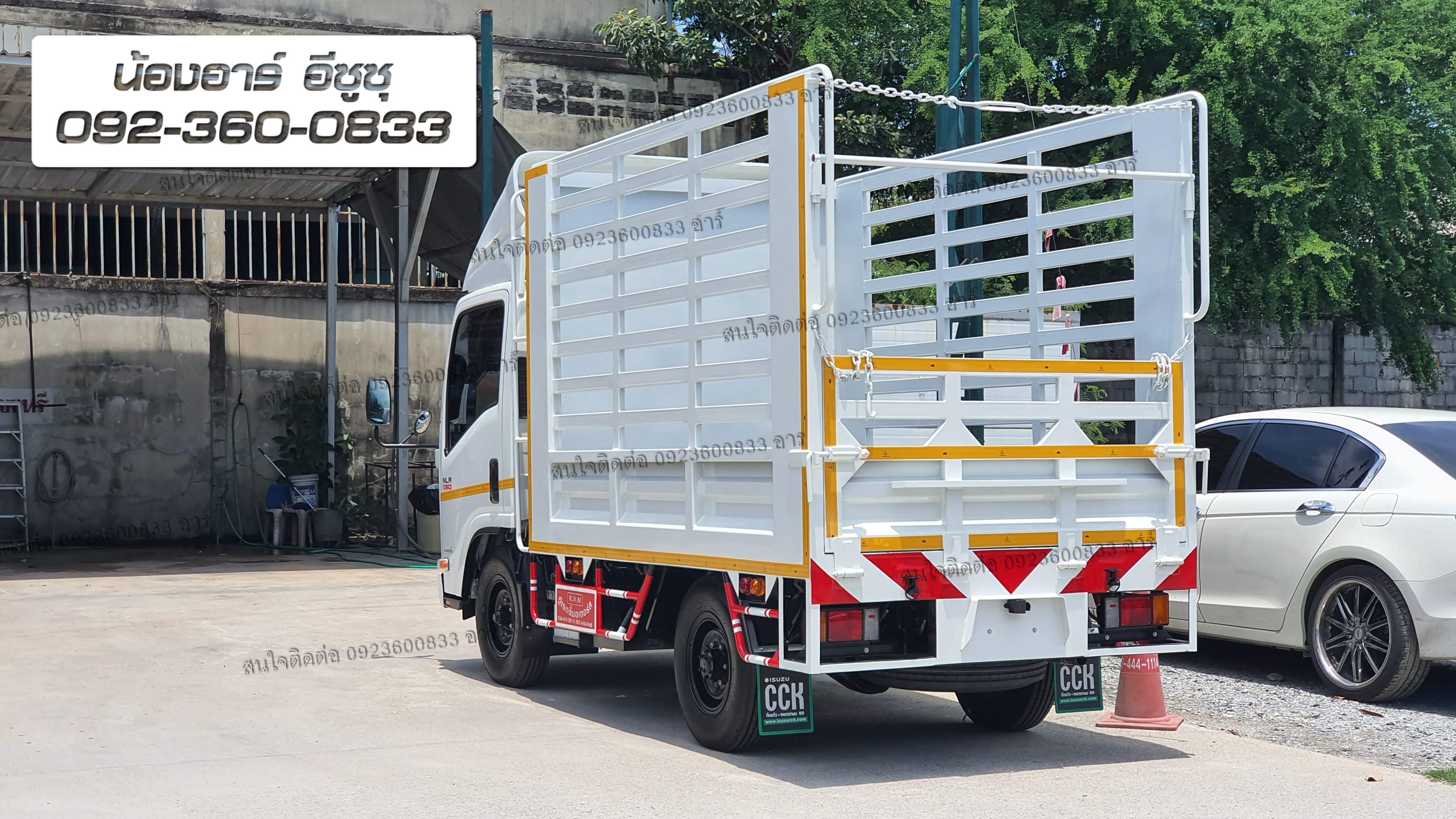 4 ล้อ ISUZU NLR130 แรงม้า พร้อมคอกเหล็กกล่อง