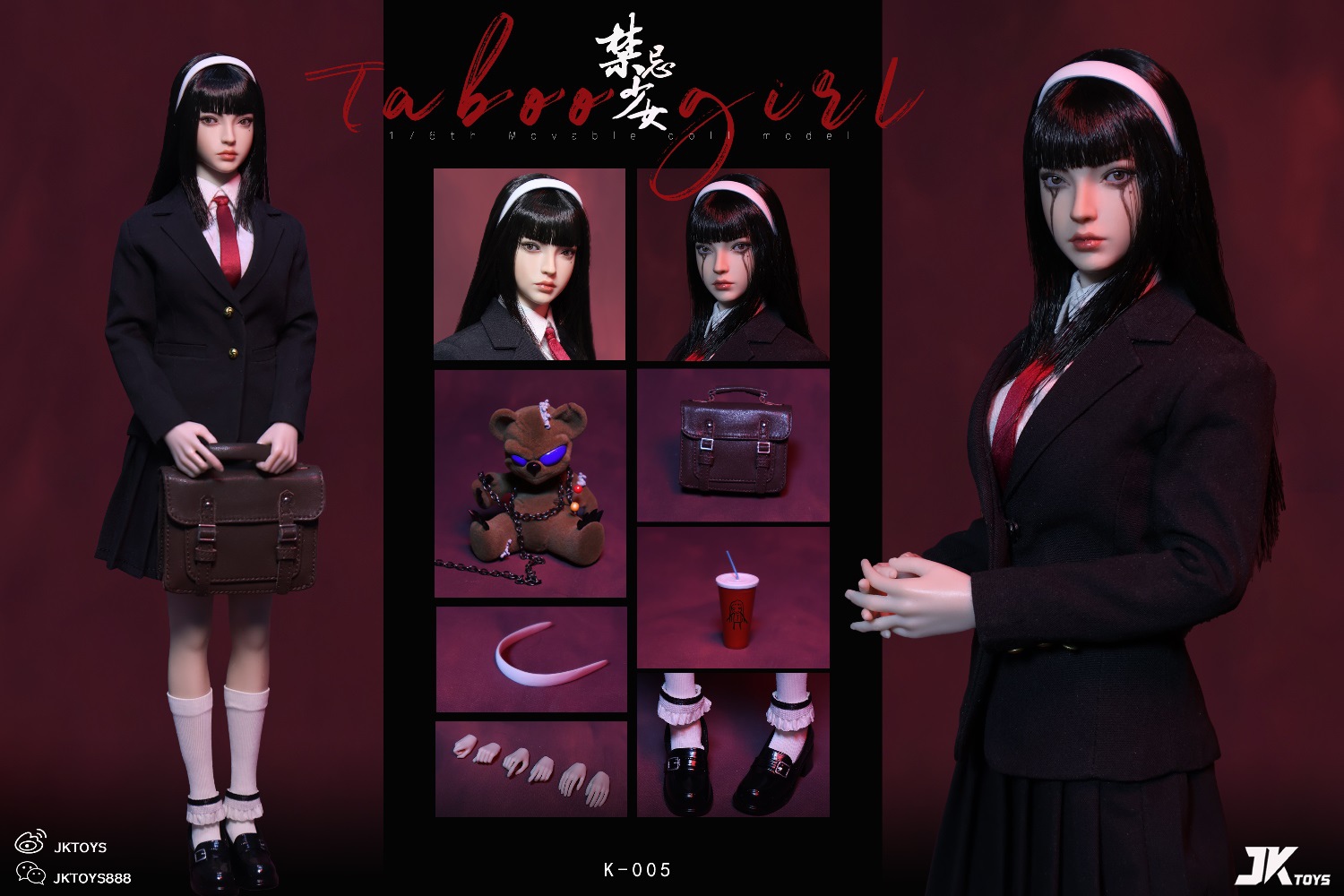 [พร้อมส่ง] JKTOYS K-005 1/6 : Taboo girl Tomie cosplay