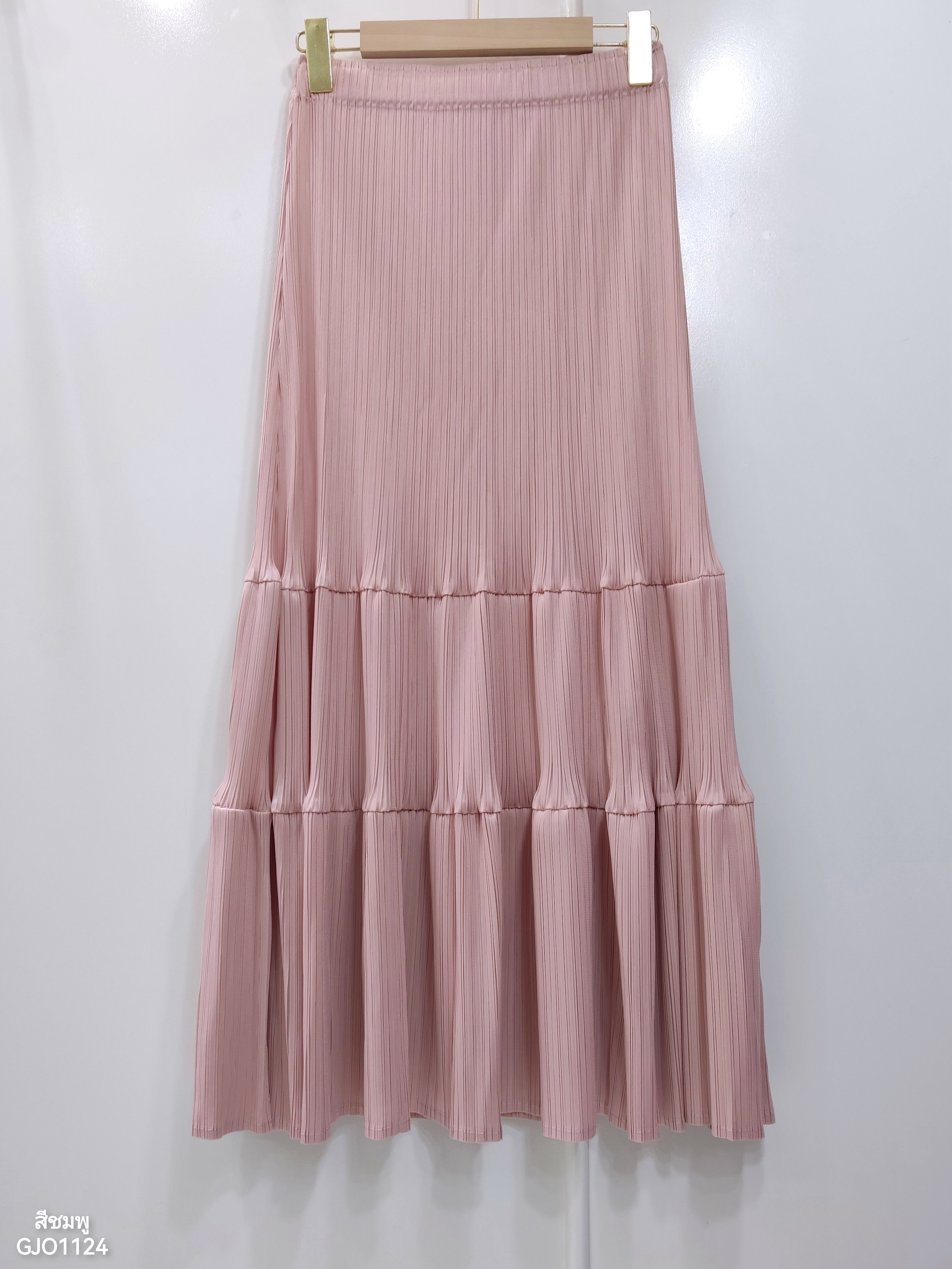 ปรับราคาลง20%!! ยาว 34นิ้ว! 2MUAY รุ่น GJO1124 กระโปรงพลีทคุณภาพ RIPPLE PLEATED SKIRT 10 สี FREE SIZE