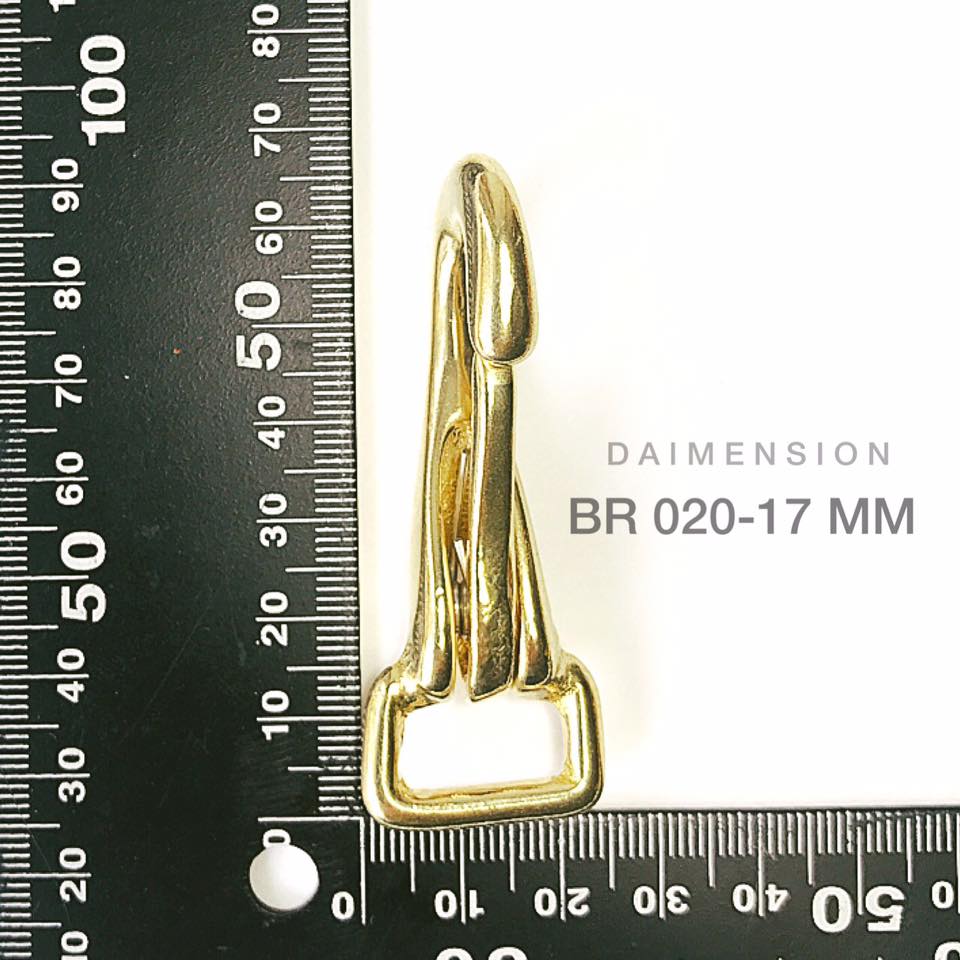 ฺBR020 ตะขอเกี่ยวกระเป๋า ห่วงสี่เหลี่ยม ทองเหลืองแท้ leatherbrass**ราคาต่อชิ้น**