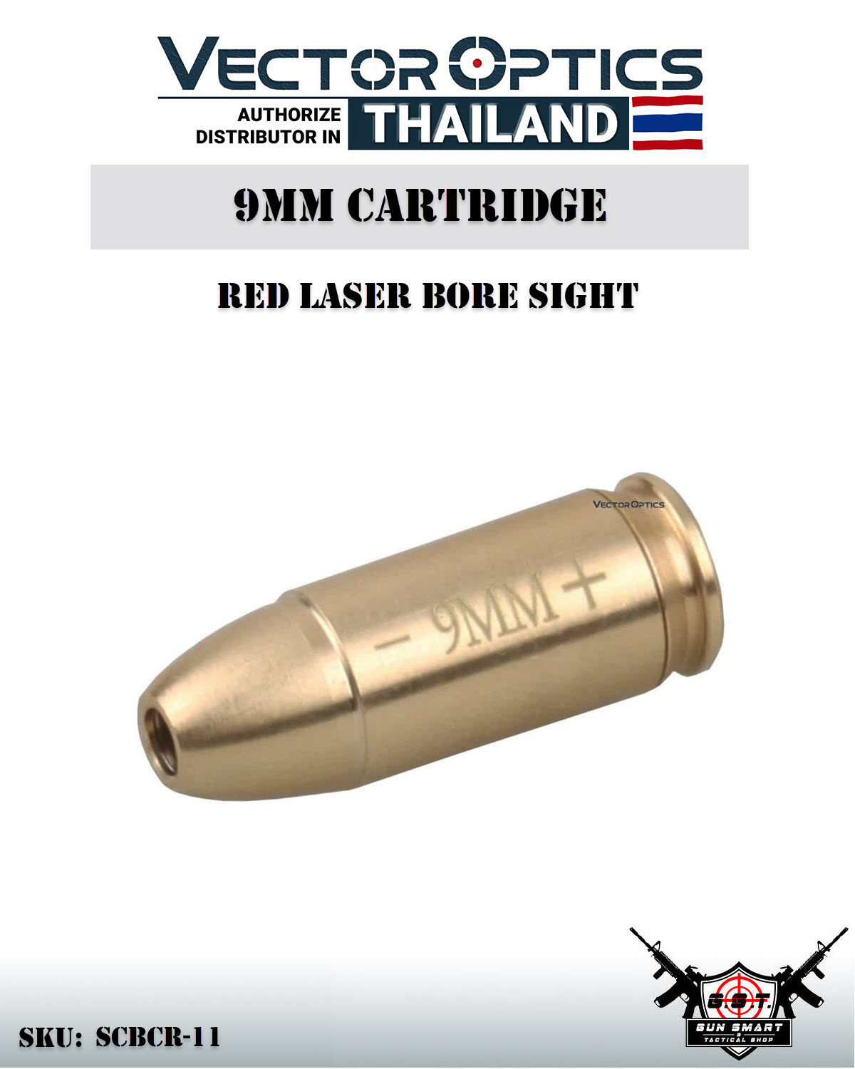 9MM CARTRIDGE RED LASER BORE SIGHT