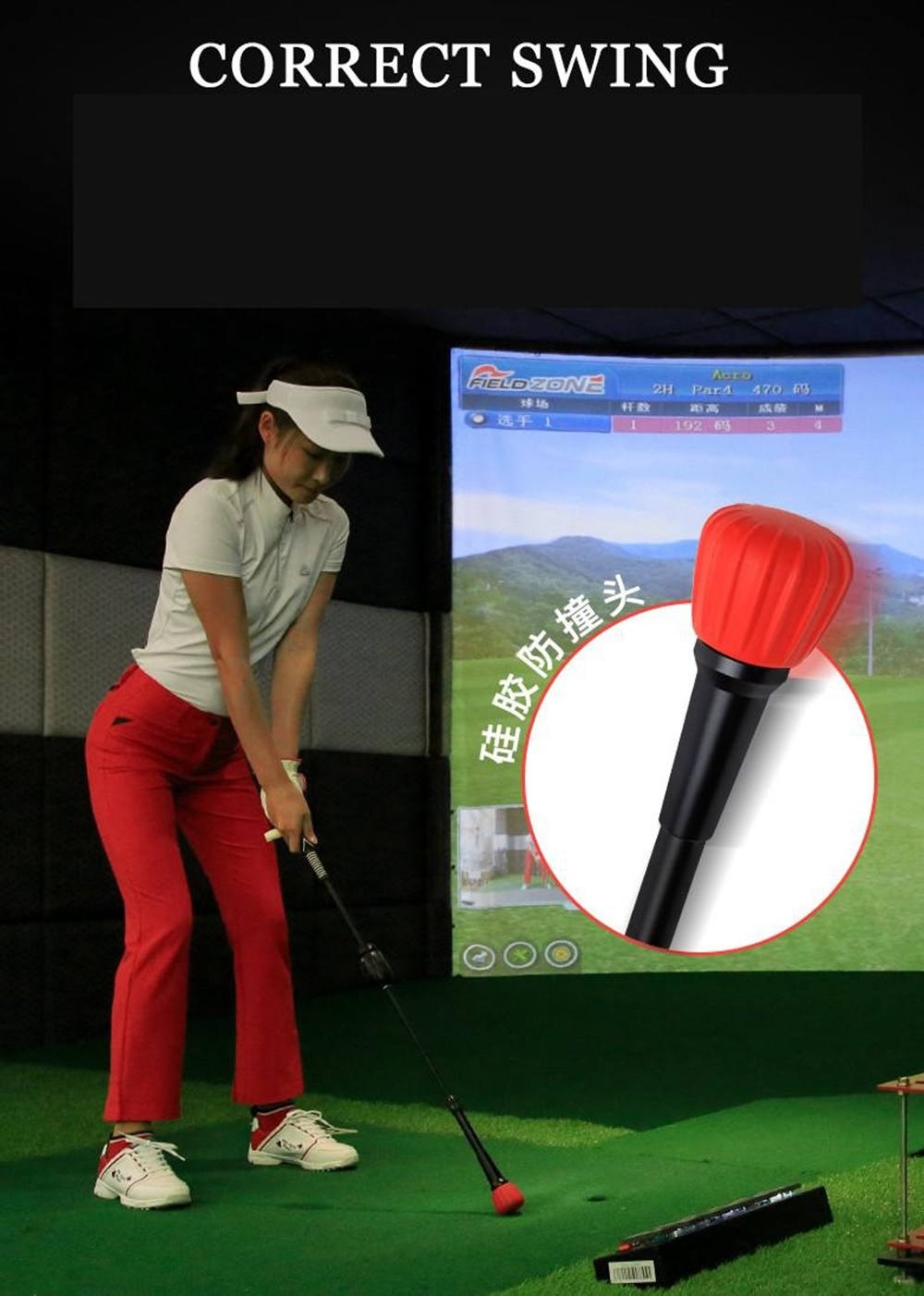 Swing Practice Stick อุปกรณ์ฝึกซ้อมวงสวิง PGM HGB016 อุปกรณ์ฝึกความแข็งแรงและจังหวะในการตี รุ่นใหม่ล่าสุด!!! ( สีเขียว )