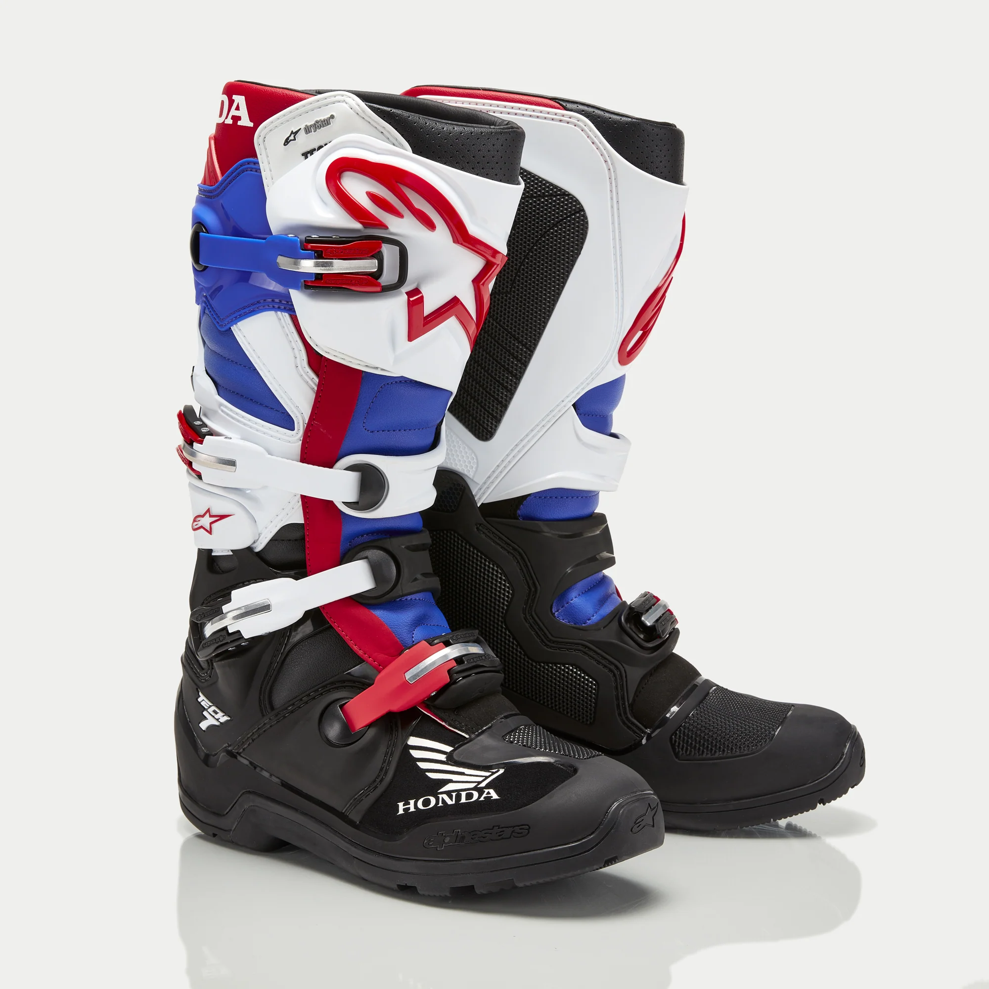 รองเท้า Alpinestars Honda Tech7 Enduro Drystar® Boot - BLACK WHITE BLUE BRIGHT RED