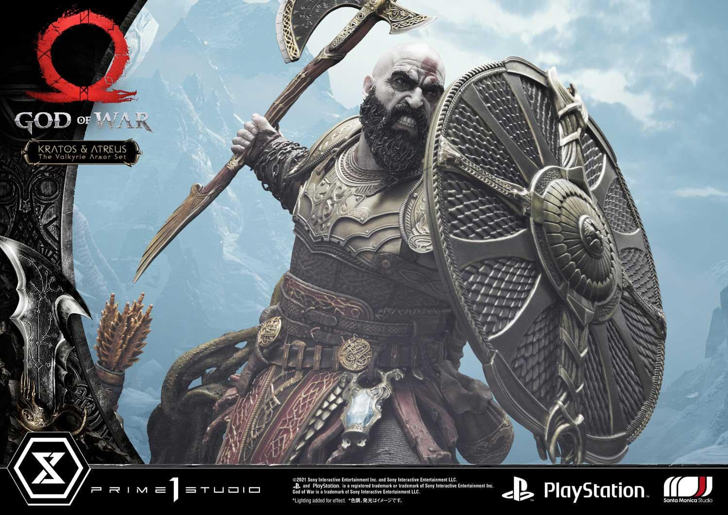 [สั่งจอง]Prime 1 Studio UPMGOW-03DX 1/4 : God of War - Kratos & Atreus The Valkyrie Armor Set (Deluxe Version)