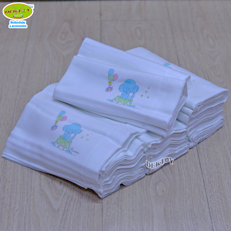 Pureen เพียวรีน ผ้าอ้อมคอตตอนเพียวรีนพิมพ์มุม Cotton USA 2 ชั้นไซส์ 29 x 29 นิ้ว แพ็ค 12 ผืน