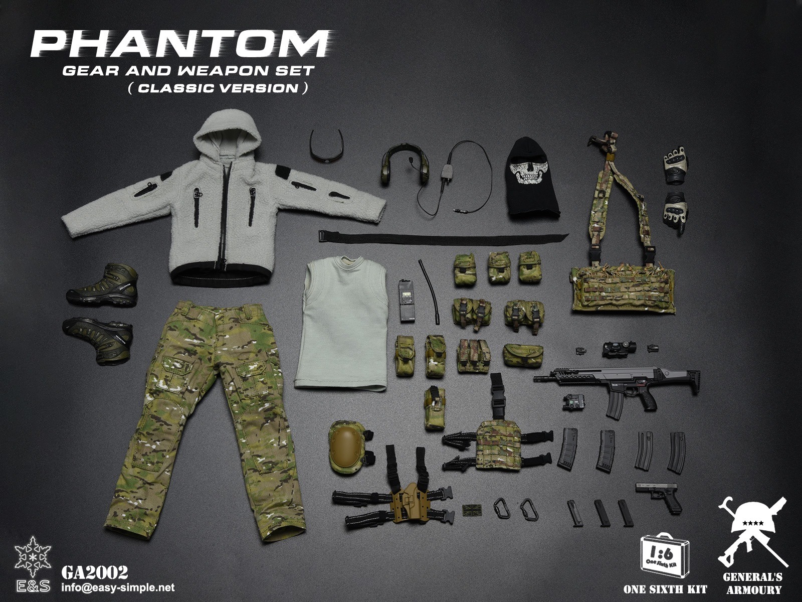 [สั่งจอง]General's Armoury GA2002 1/6 : Phantom Gear And Weapon Set (Classic Version)