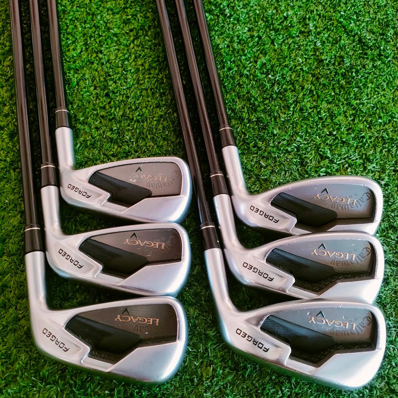ชุดเหล็ก CALLAWAY LEGACY V FORGED มีเหล็ก 5-9 เเละ PW SW ก้าน CALLAWAY LEGACY FLEX R เป็นชุดเหล็กระดับพรีเมี่ยมสูงสุด!! เป็นเหล็ก FORGED CAVITY ลึกๆ ตีง่าย!! ไม้กอล์ฟมือสอง ของแท้ BY NakaraLuxurious