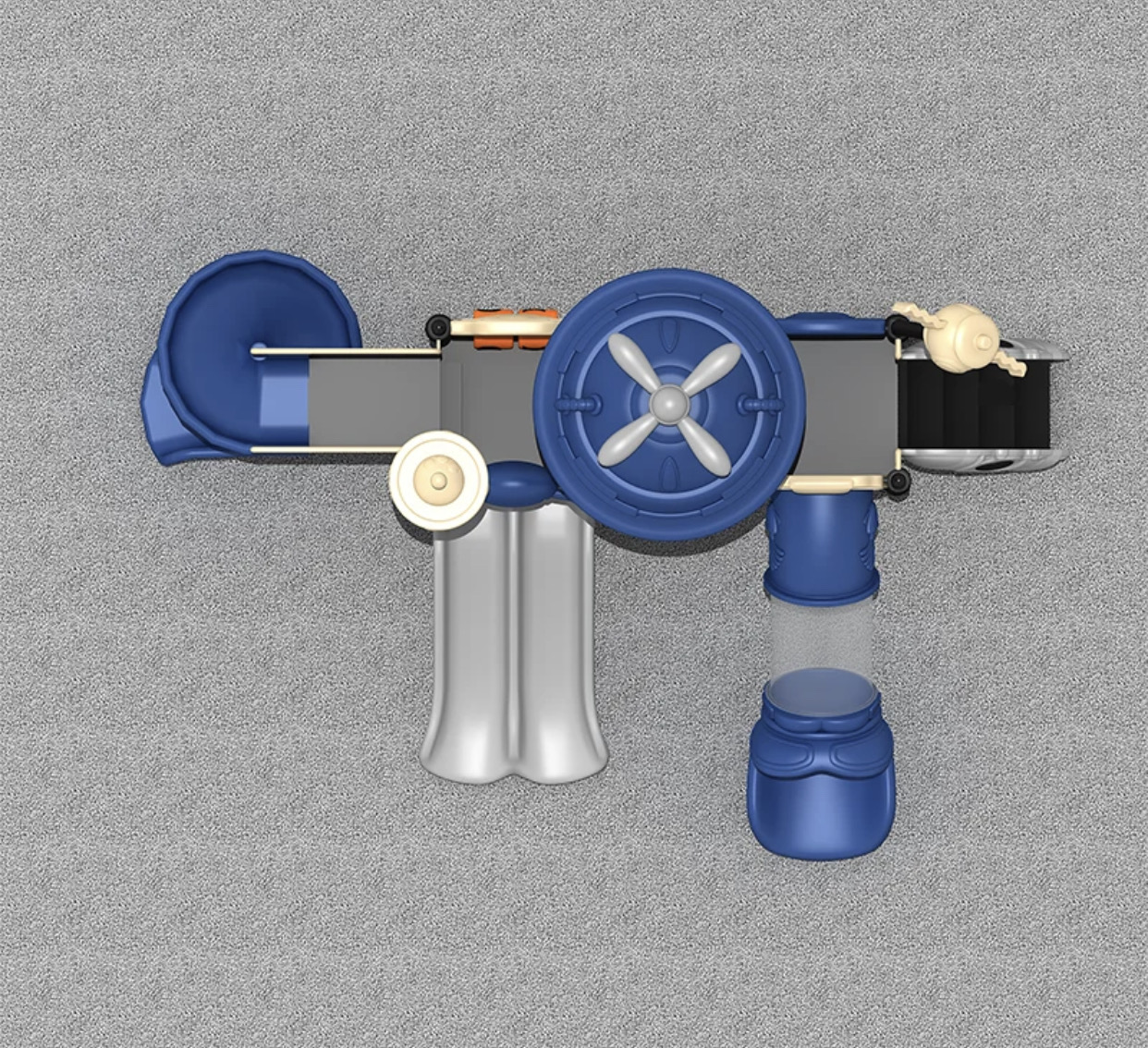 เครื่องเล่นสนามกลางแจ้ง ในร่ม, ชุด ยูเอฟโอหรรษา C กระดานลื่น, ของเล่น,ครุภัณฑ์สนามเด็กเล่น, สพฐ,โครงการโรงเรียนประชารัฐ playground,สไลเดอร์,ของเล่นเสริมพัฒนาการ,เครื่องเล่นสนาม, สนามเด็กเล่น