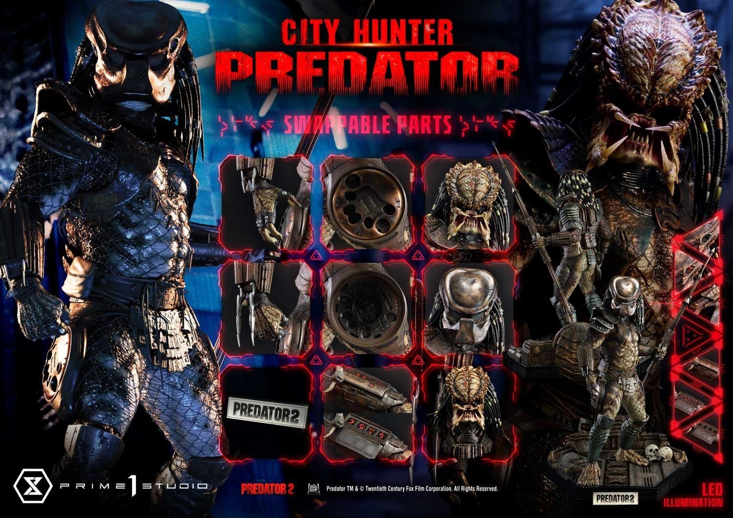 [สั่งจอง] Prime 1 Studio MMPR-02 1/3 : City Hunter Predator (Predator 2)