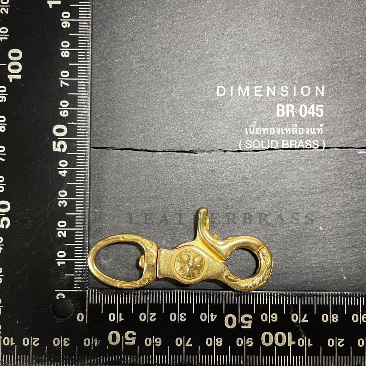 BR045 ตะขอคาบูกิ Kabuki อะไหล่ทองเหลืองแท้ อุปกรณ์งานหนัง leatherbrass **ราคาต่อชิ้น**