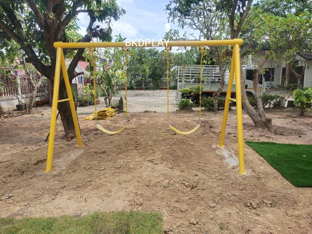 ชิงช้า2ที่นั่งโครงเหล็ก ชิงช้าเด็กโต เสาใหญ่ พร้อมส่ง, ชิงช้าเหล็ก ของเล่นสนาม, เครื่องเล่นสนามกลางแจ้ง พร้อมส่ง