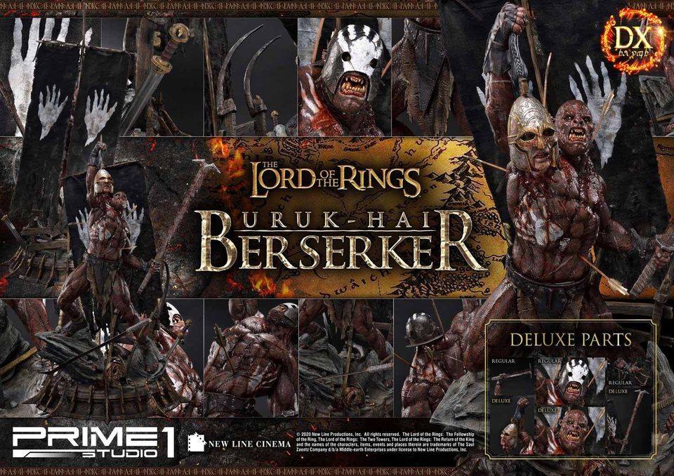 [สั่งจอง]Prime 1 Studio PMLOTR-04DX 1/4 : Uruk-Hai Berserker Deluxe Ver.