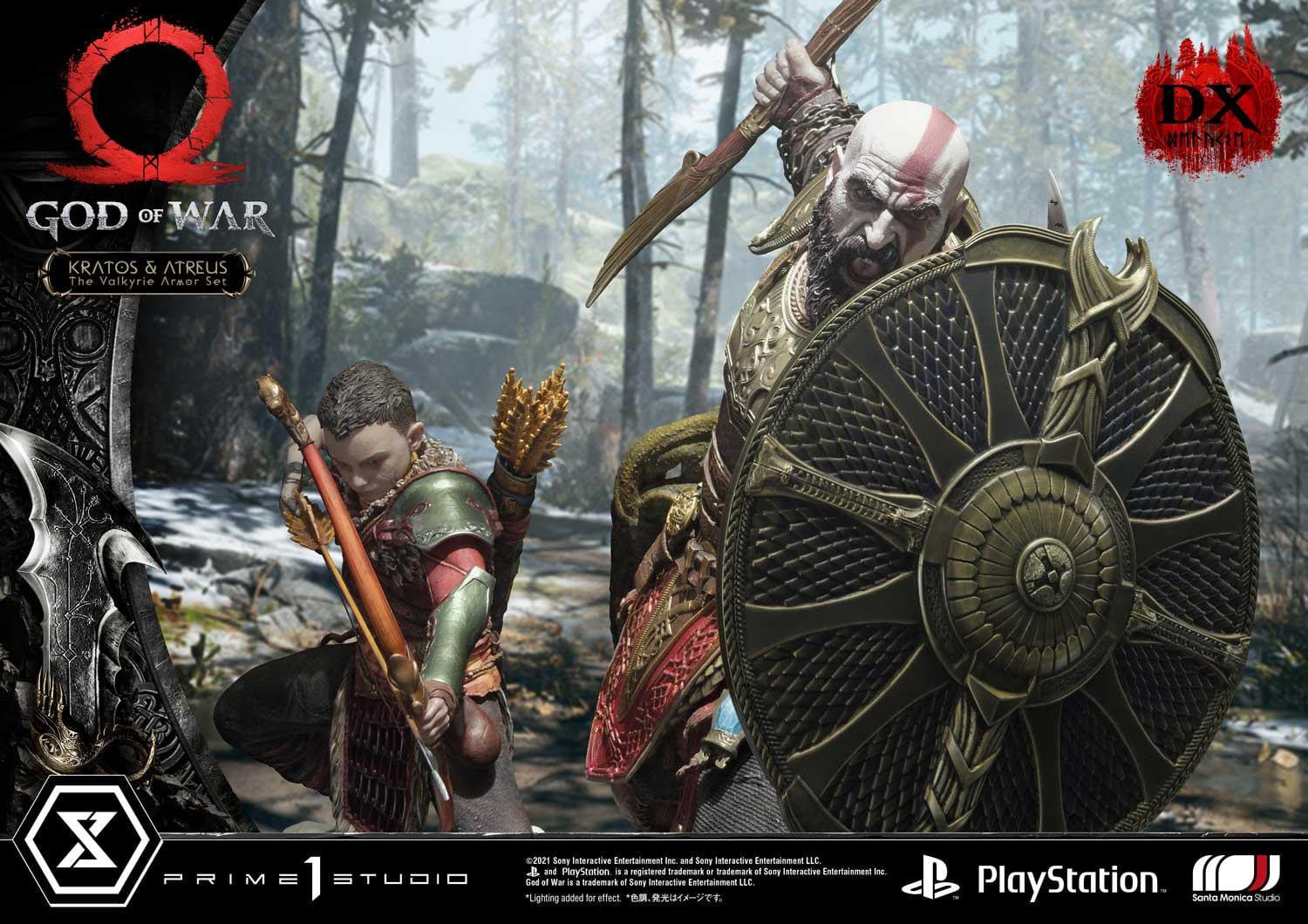 [สั่งจอง]Prime 1 Studio UPMGOW-03DX 1/4 : God of War - Kratos & Atreus The Valkyrie Armor Set (Deluxe Version)