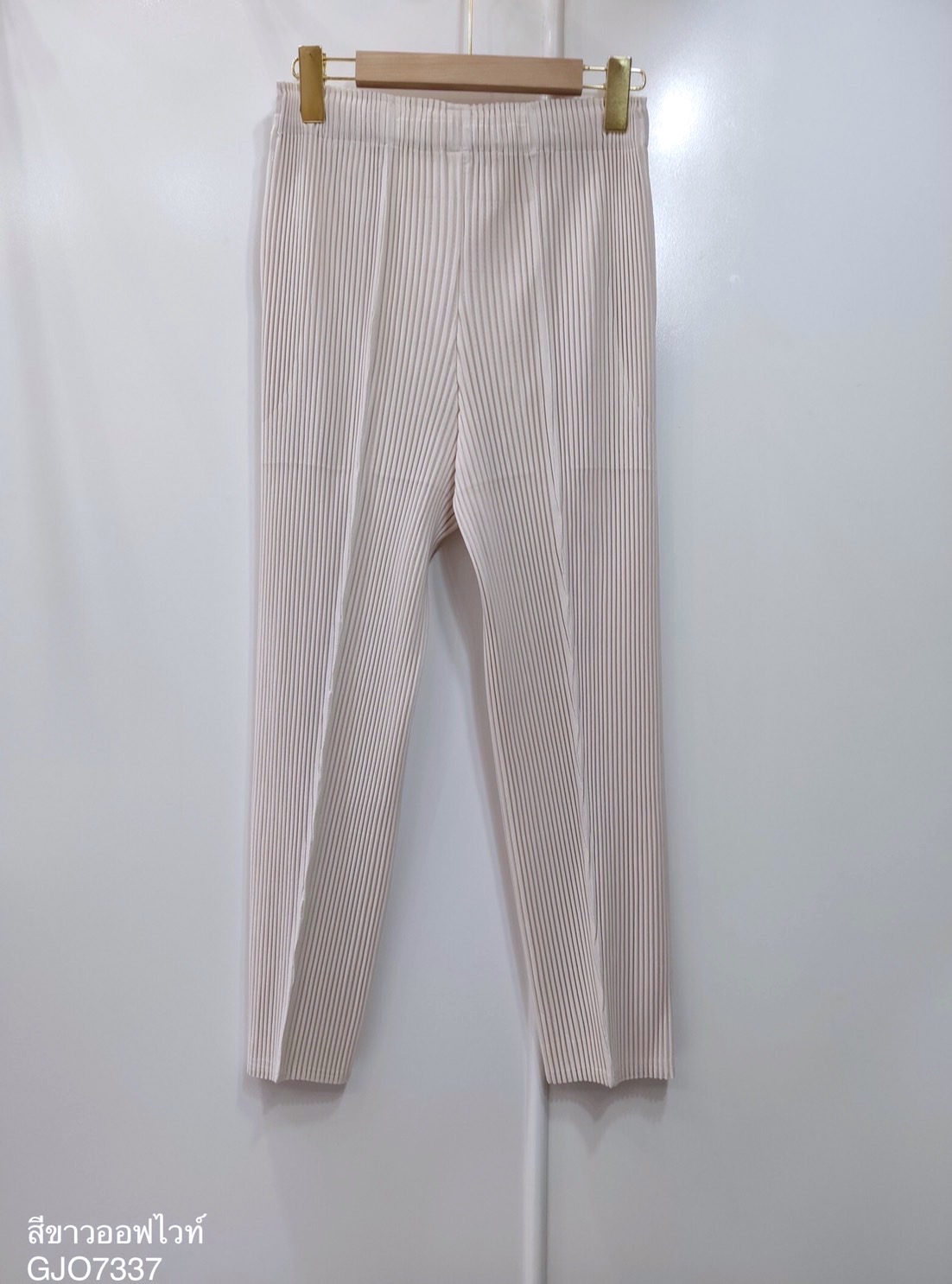 ยาว35นิ้ว! 2MUAY รุ่น GJO7337 กางเกงพลีทคุณภาพ THICK SLIM LEG PLEATED PANTS 10 สี FREE SIZE