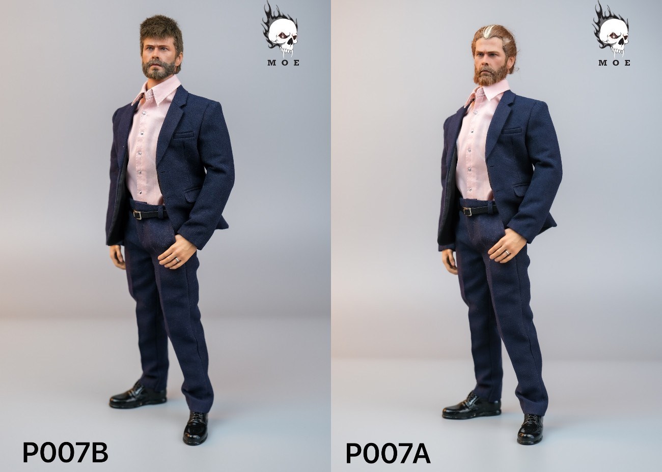 [สั่งจอง]MOETOYS P007A/B/C 1/6 : Mens Head Sculpt & Narrow Shoulder Suit