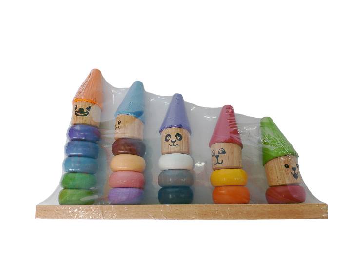 ตัวตลกใส่หมวกสวมหลัก12สี15ชิ้น โดนัทใส่หลัก ของเล่นเสริมพัฒนาการเด็ก ฝึกกล้ามเนื้อมัดเล็ก สมาธิ พร้อมส่ง