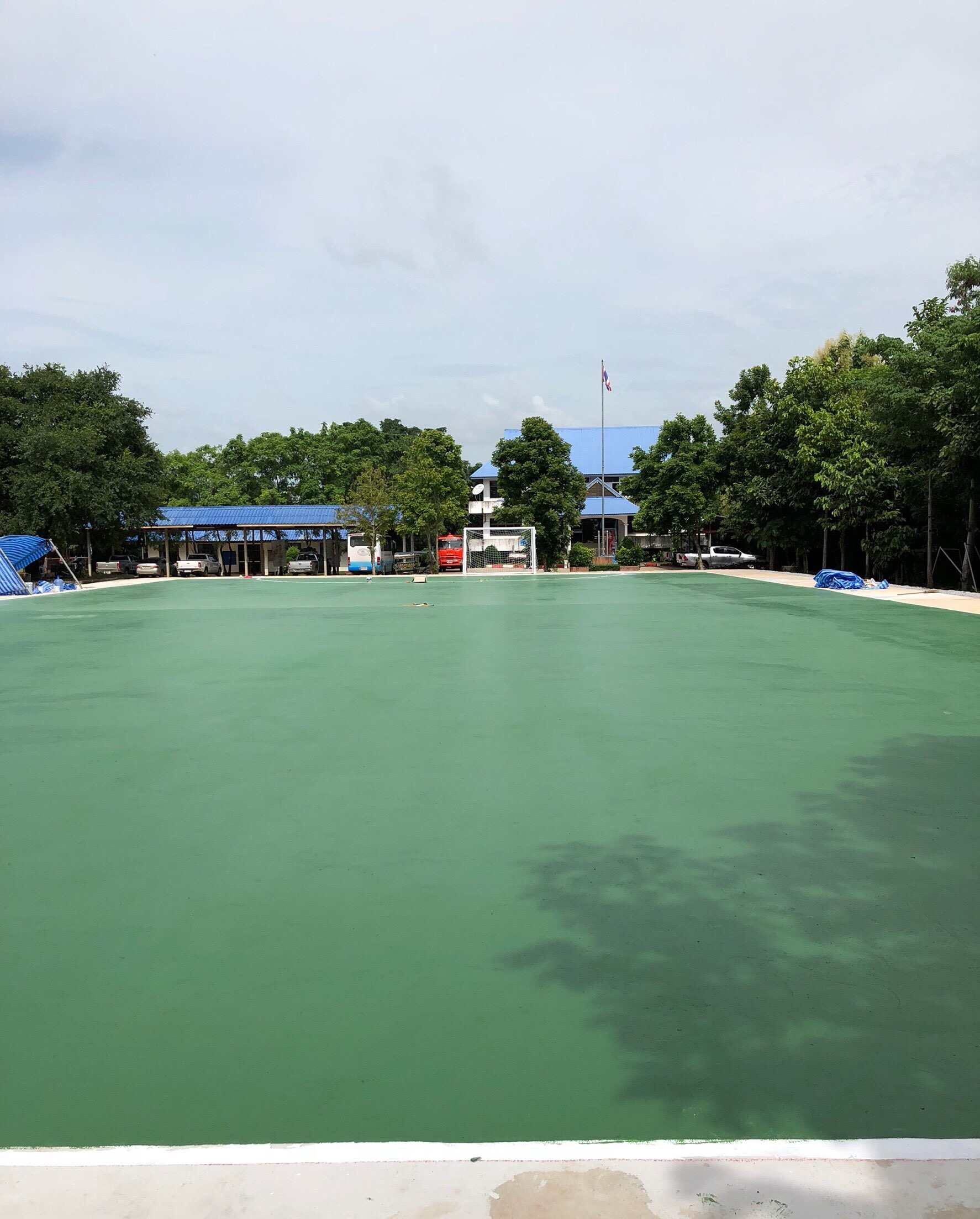 งานสร้างสนามฟุตซอล อบต.หนองบัว จ.มหาสารคาม