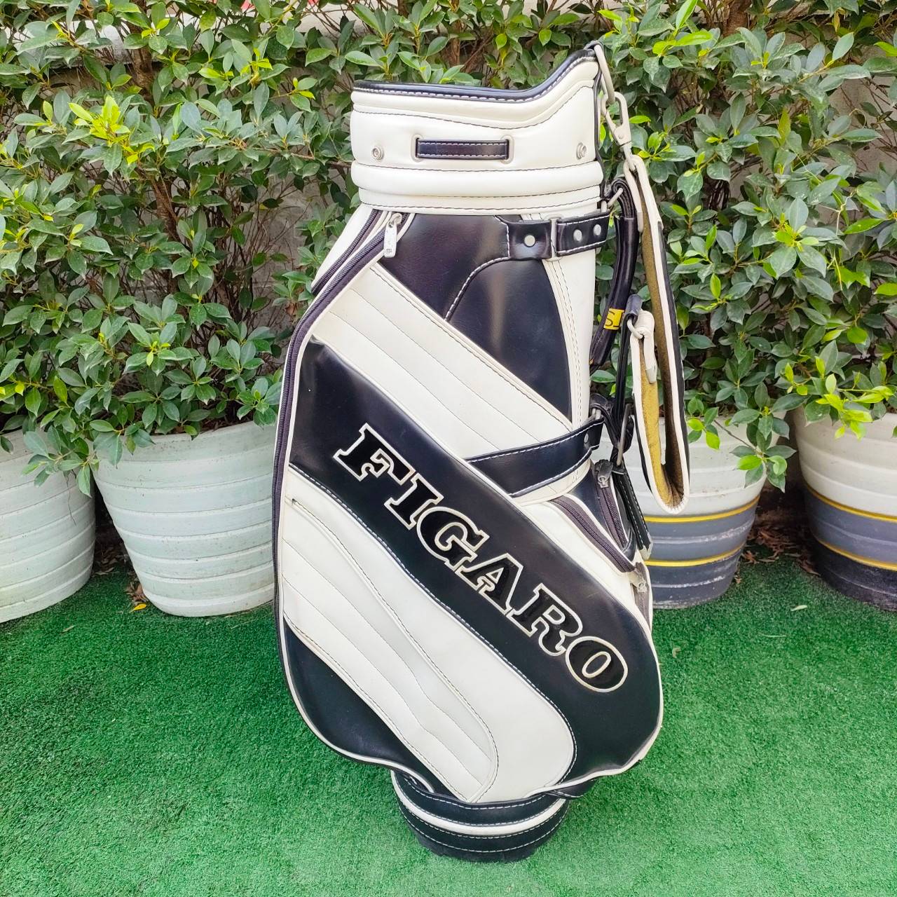 ถุงกอล์ฟ FIGARO มือสอง เท่มากๆ ถุงสวย ถุง TOUR ใบฝหญ่ หนังสวย บุกำมะหยี่