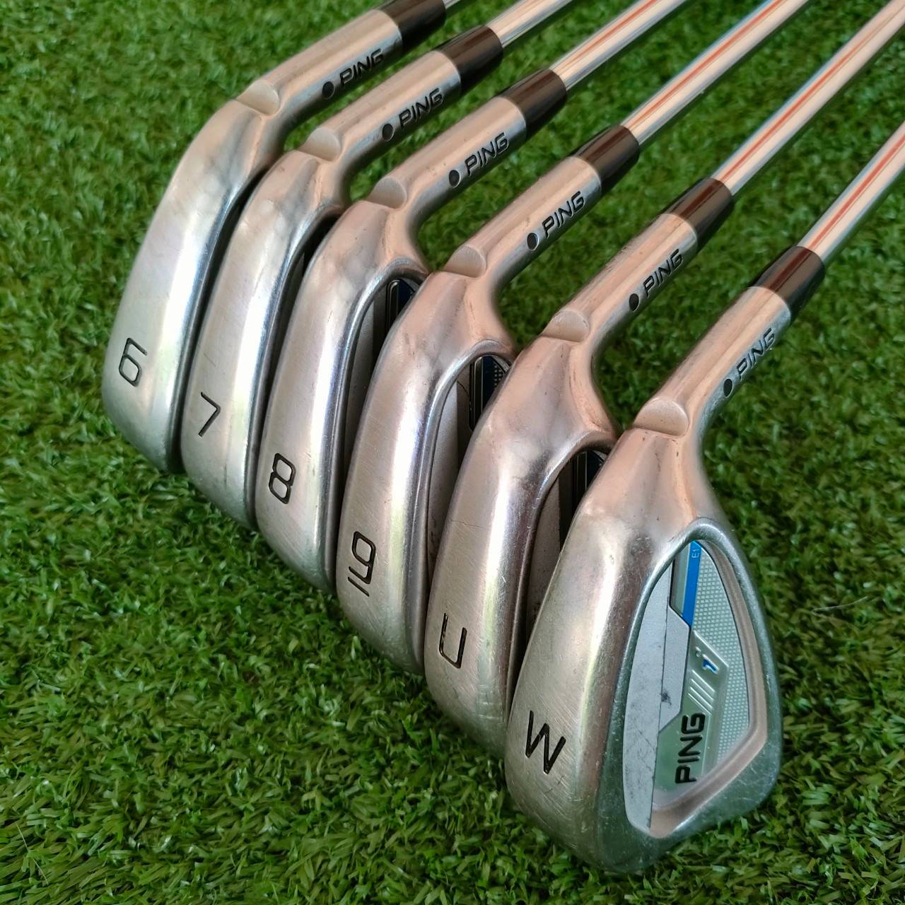 ชุดเหล็ก PING /// i มีเหล็ก 6 - 9 เเละ W U ก้าน DYNAMIC GOLD S200 ตีมันส์ ตีง่าย วัสดุพิเศษ เอกสิทธิ์เฉพาะ PING ไม้กอล์ฟมือสอง ของแท้ BY NakaraLuxurious