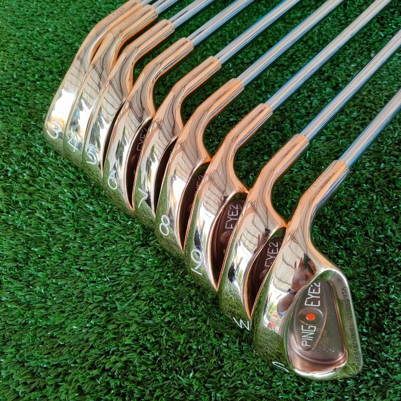ชุดเหล็ก PING EYE2 PLUS จุดส้ม มีเหล็ก 3-9 เเละ SW W ก้าน PING KARSTEN FLEX R