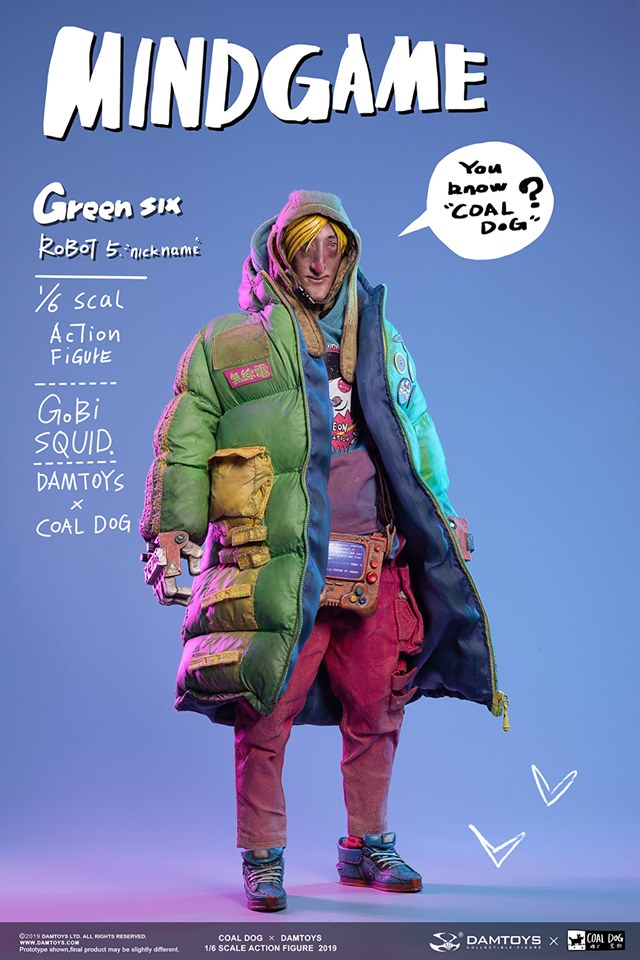 [สั่งจอง] Damtoys x Coal Dog ZP003 Mindgame series GREEN SIX 1/6 Action figure